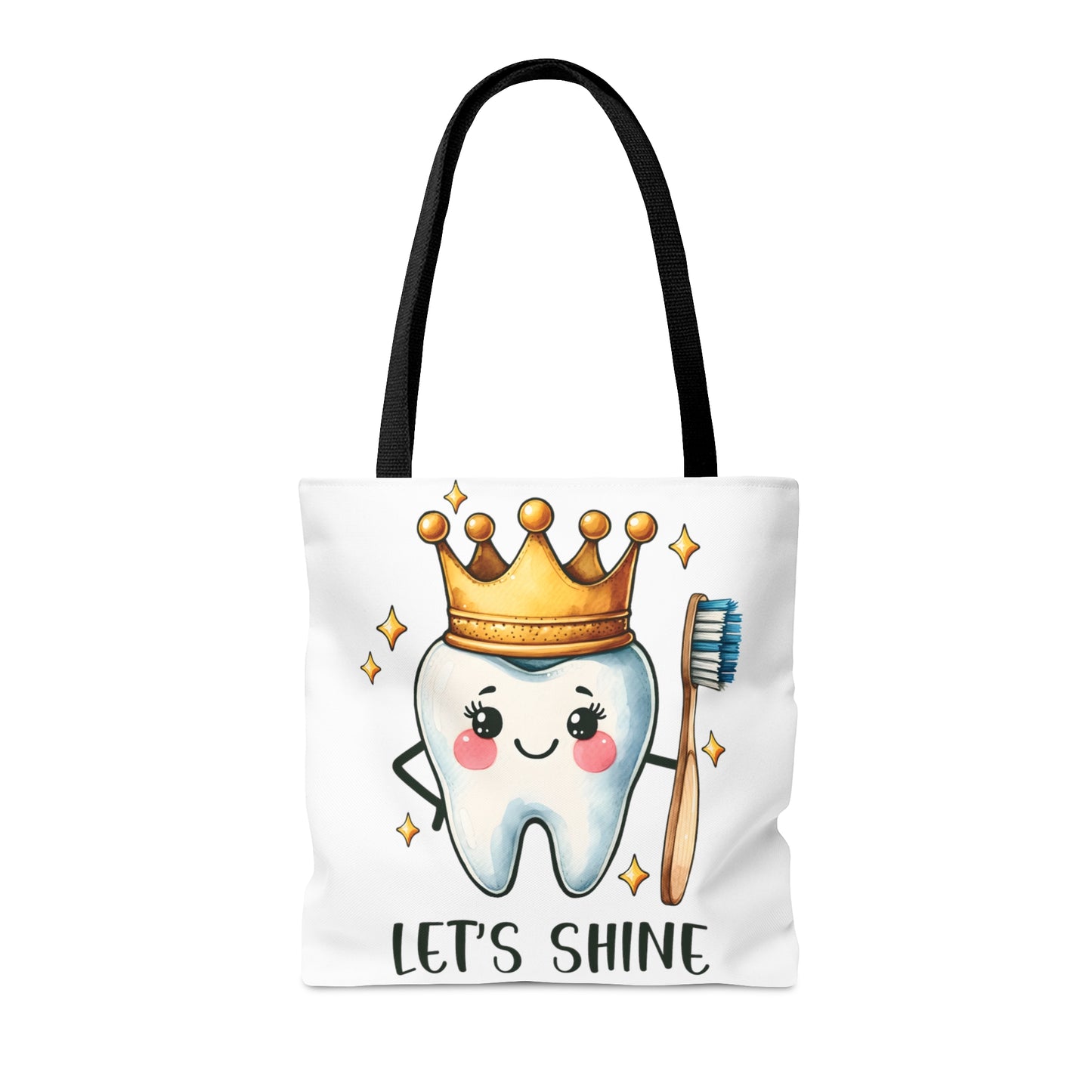 Tote Bag, Dentist, Tooth, Let's Shine, Personalised/Non-Personalised Tote bag