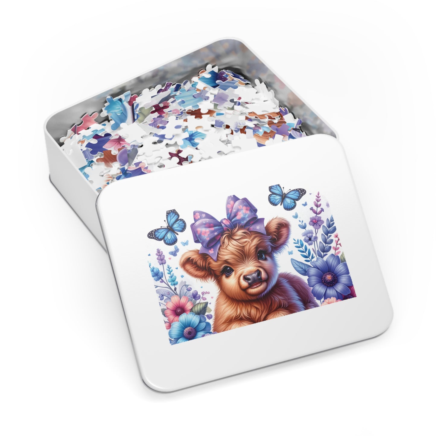 Jigsaw Puzzle, Highland Cow, Personalised/Non-Personalised (30, 110, 252, 500,1000-Piece)