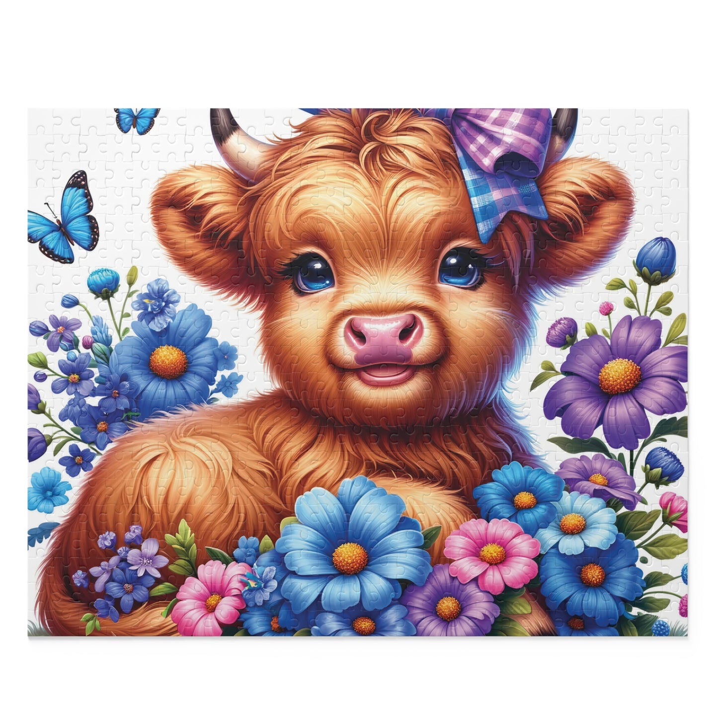 Personalised/Non-Personalised Puzzle, Highland Cow (120, 252, 500-Piece)