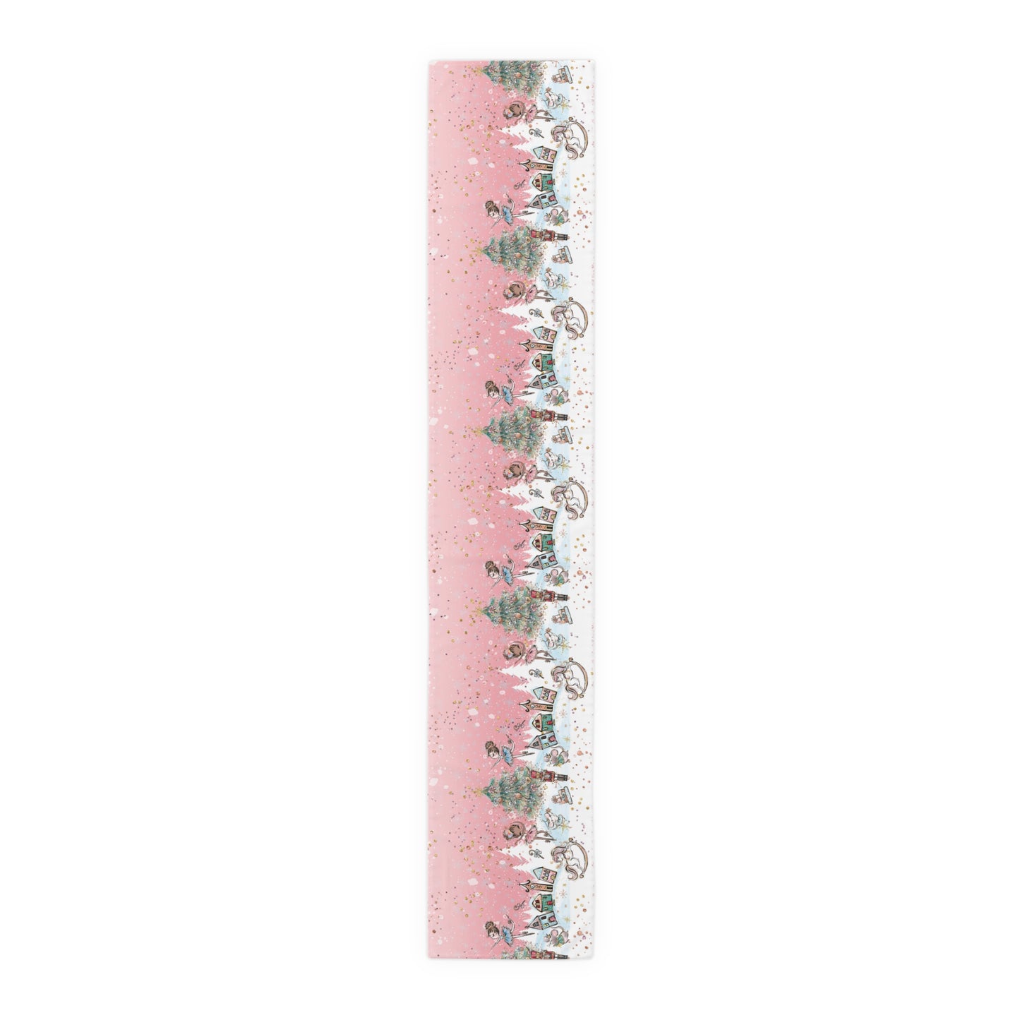 Pink Christmas Nutcracker Table Runner, Cotton Twill and Poly Available, 2 sizes Available