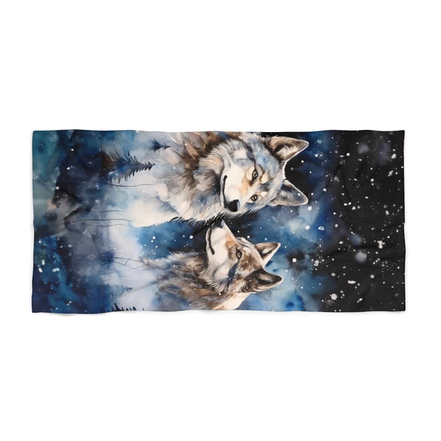 Beach Towel, Wolves, Polycotton Towel, 2 sizes Available