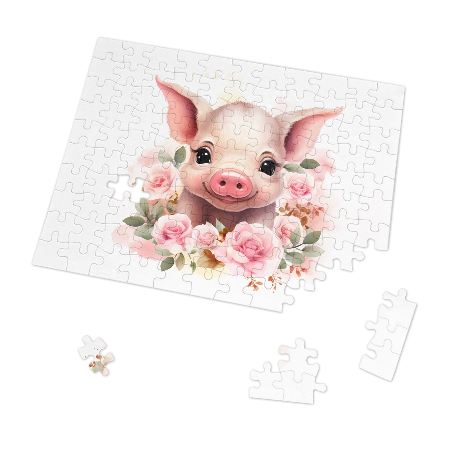 Jigsaw Puzzle, Pig, Personalised/Non-Personalised (30, 110, 252, 500,1000-Piece)