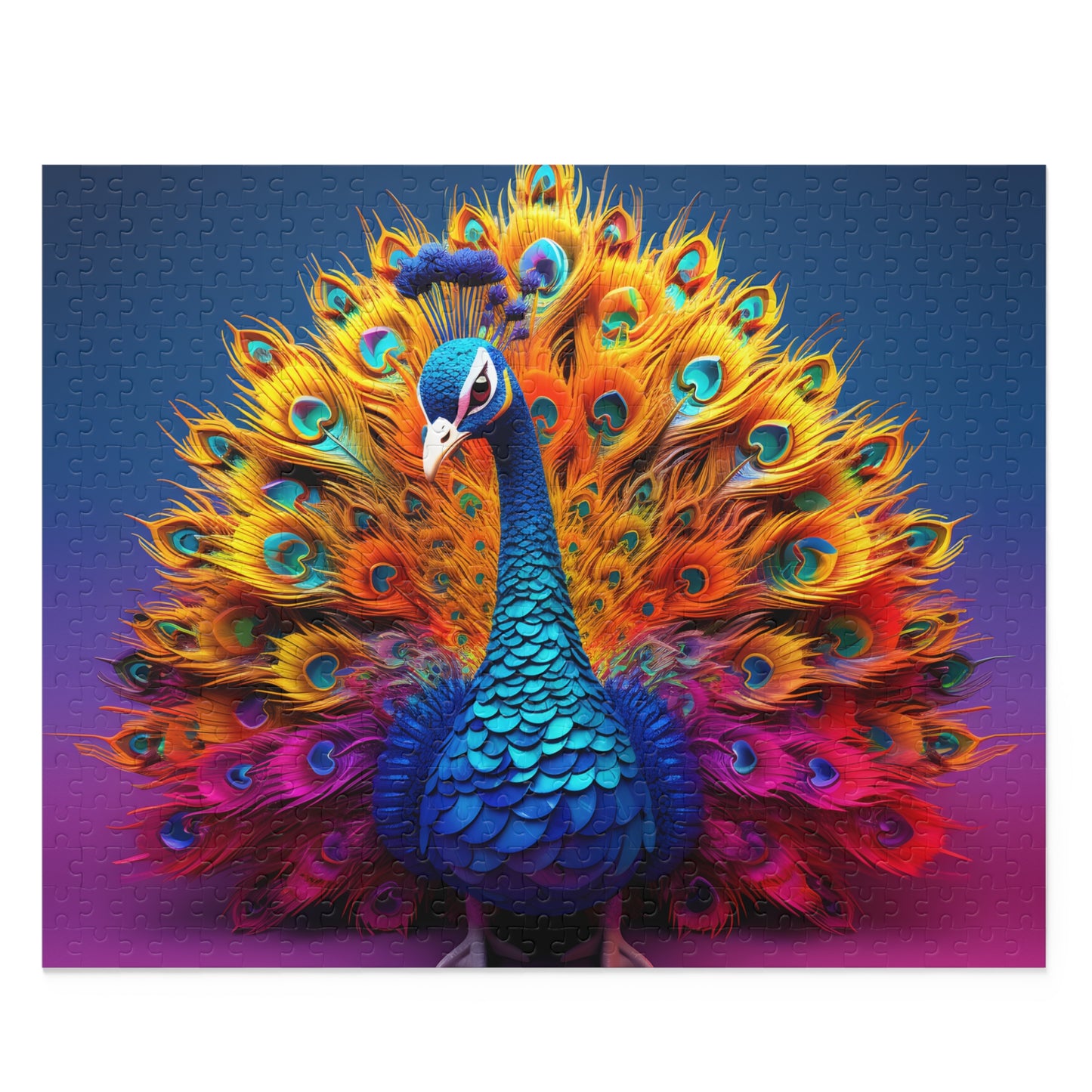 Personalised/Non-Personalised Puzzle, Peacock (120, 252, 500-Piece)