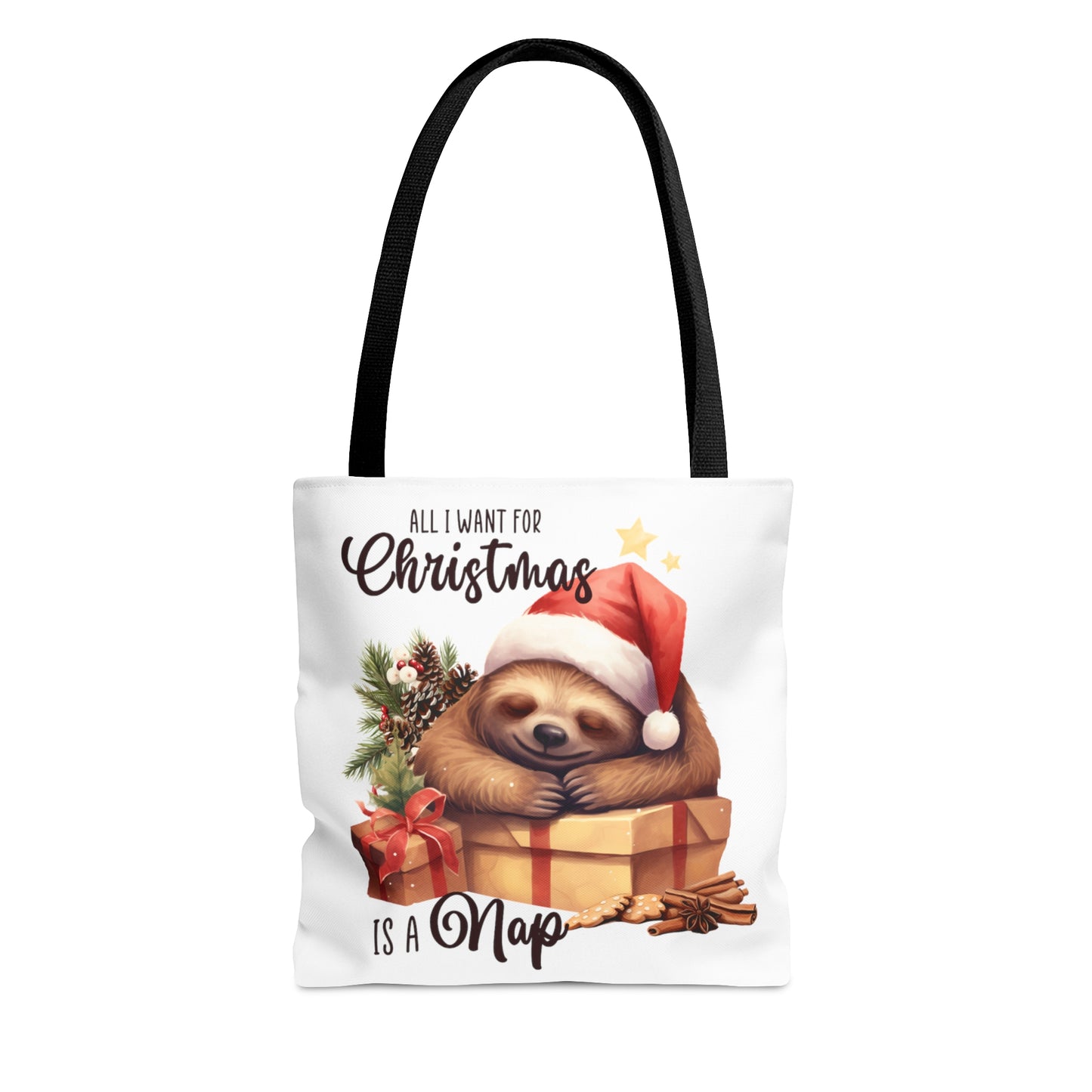 Tote Bag, Christmas, Sloth, Personalised/Non-Personalised Tote bag