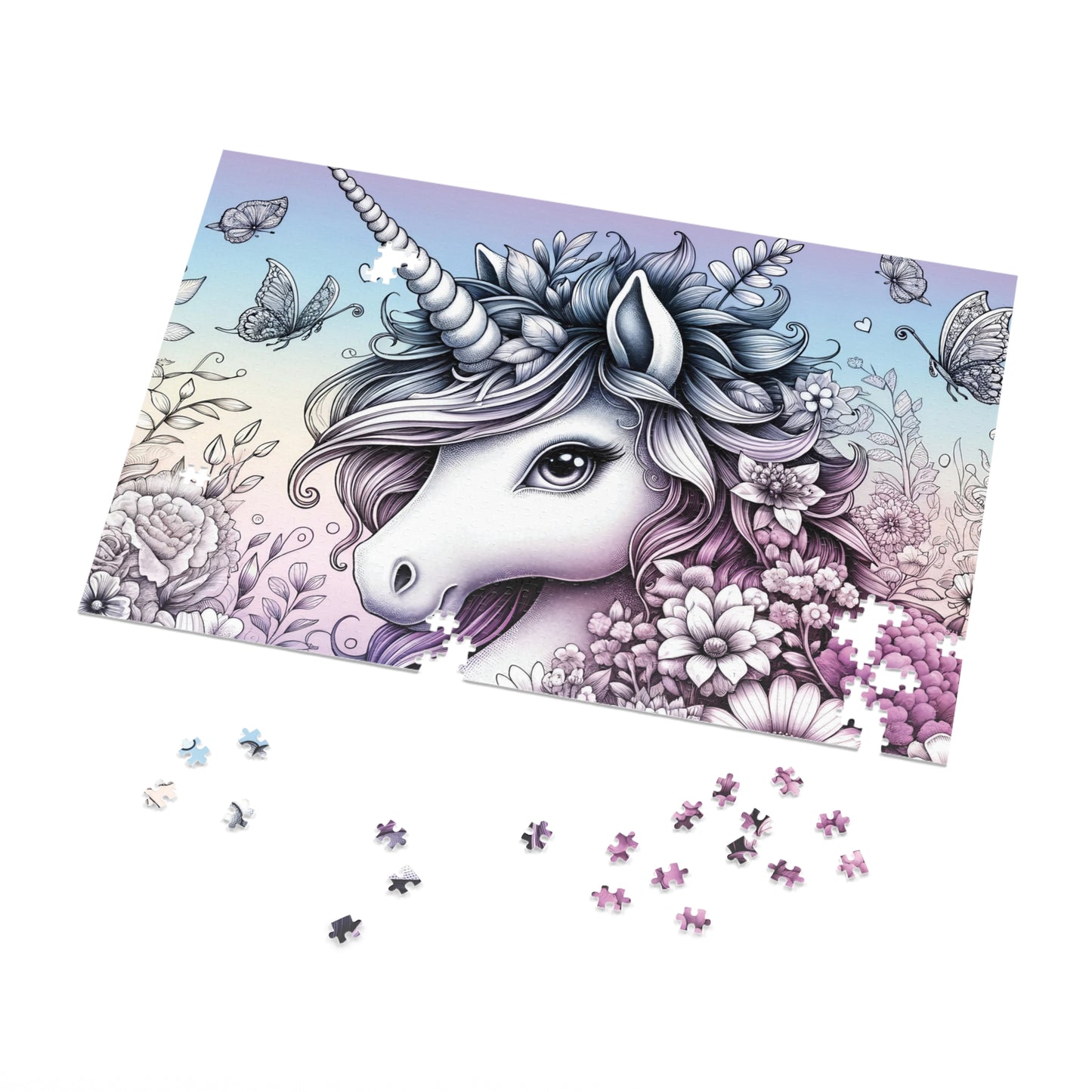 Jigsaw Puzzle, Unicorn, Personalised/Non-Personalised (30, 110, 252, 500,1000-Piece)