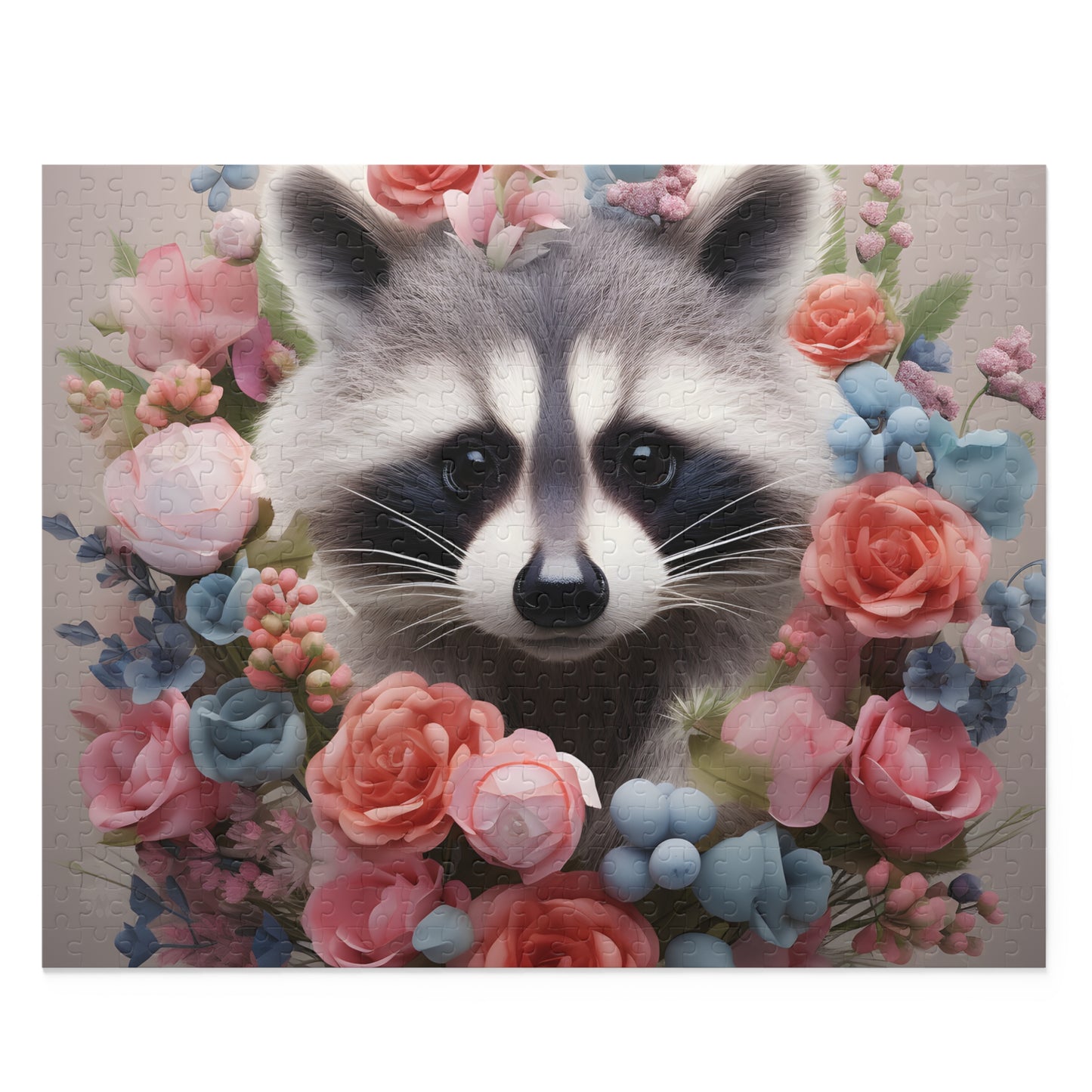 Personalised/Non-Personalised Puzzle, Racoon (120, 252, 500-Piece)