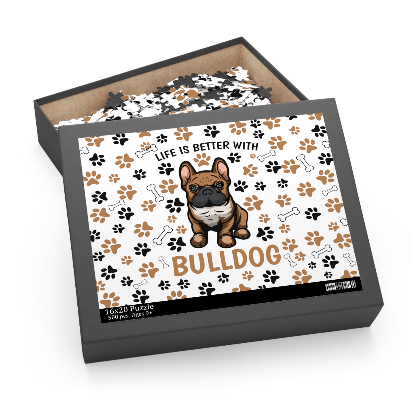 Puzzle, Life is Better with a Bulldog (120, 252, 500-Piece) awd-609