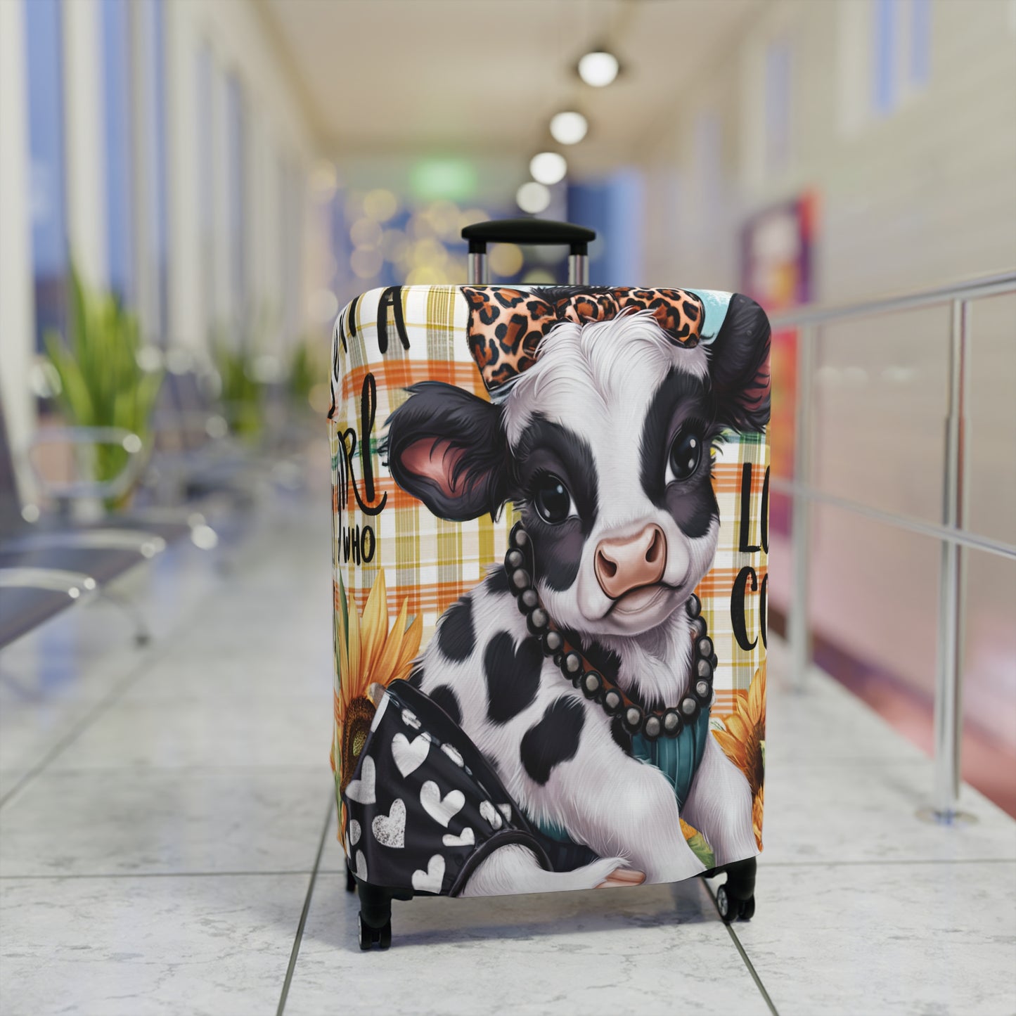 Luggage Cover, Just a Girl who Loves Cows, awd-3090