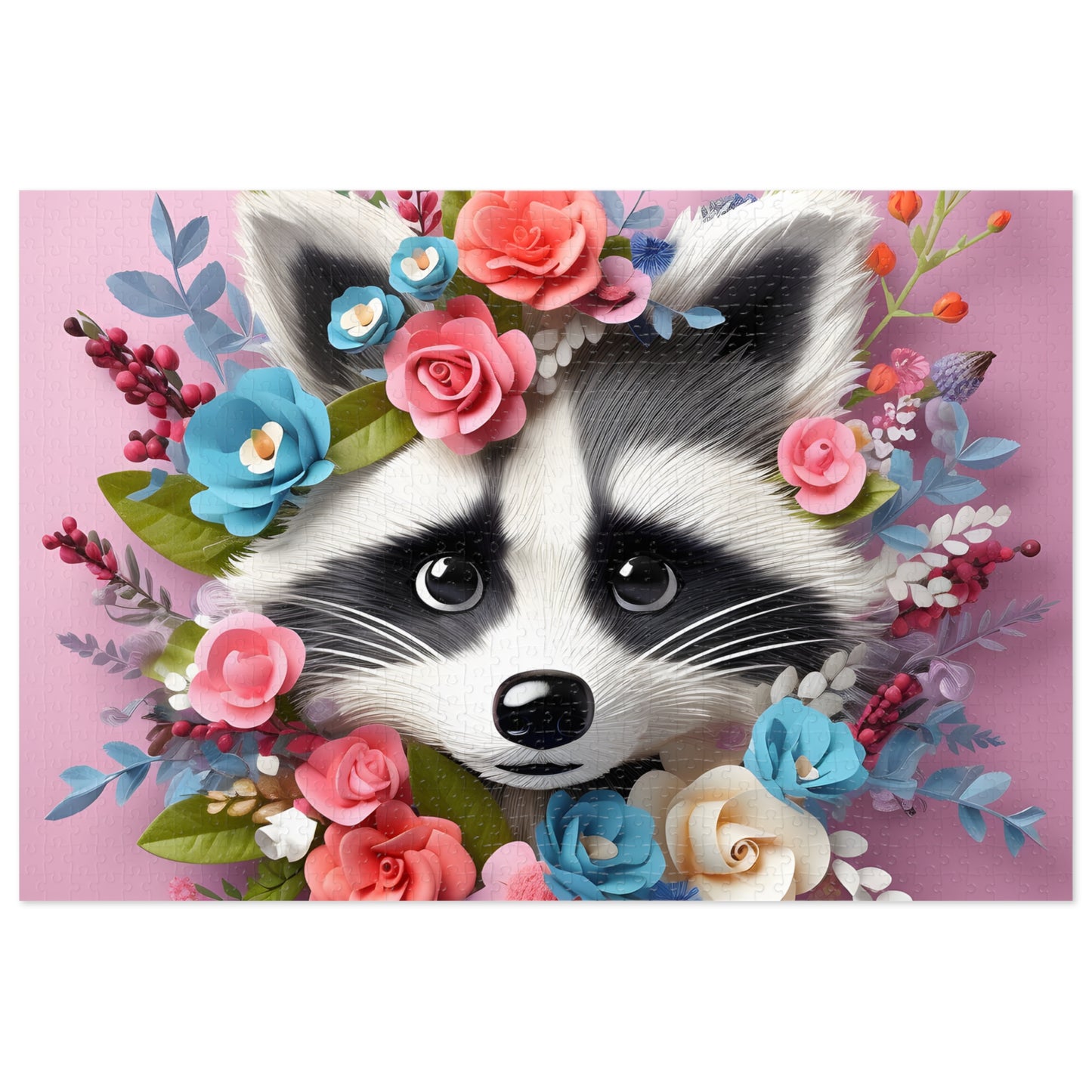 Jigsaw Puzzle, Racoon, Personalised/Non-Personalised (30, 110, 252, 500,1000-Piece)