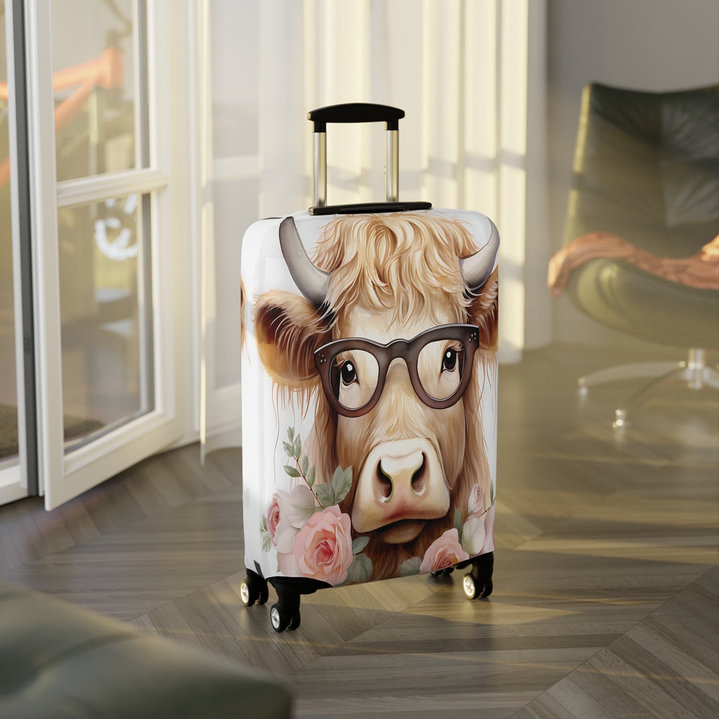 Luggage Cover, Highland Cow, awd-009