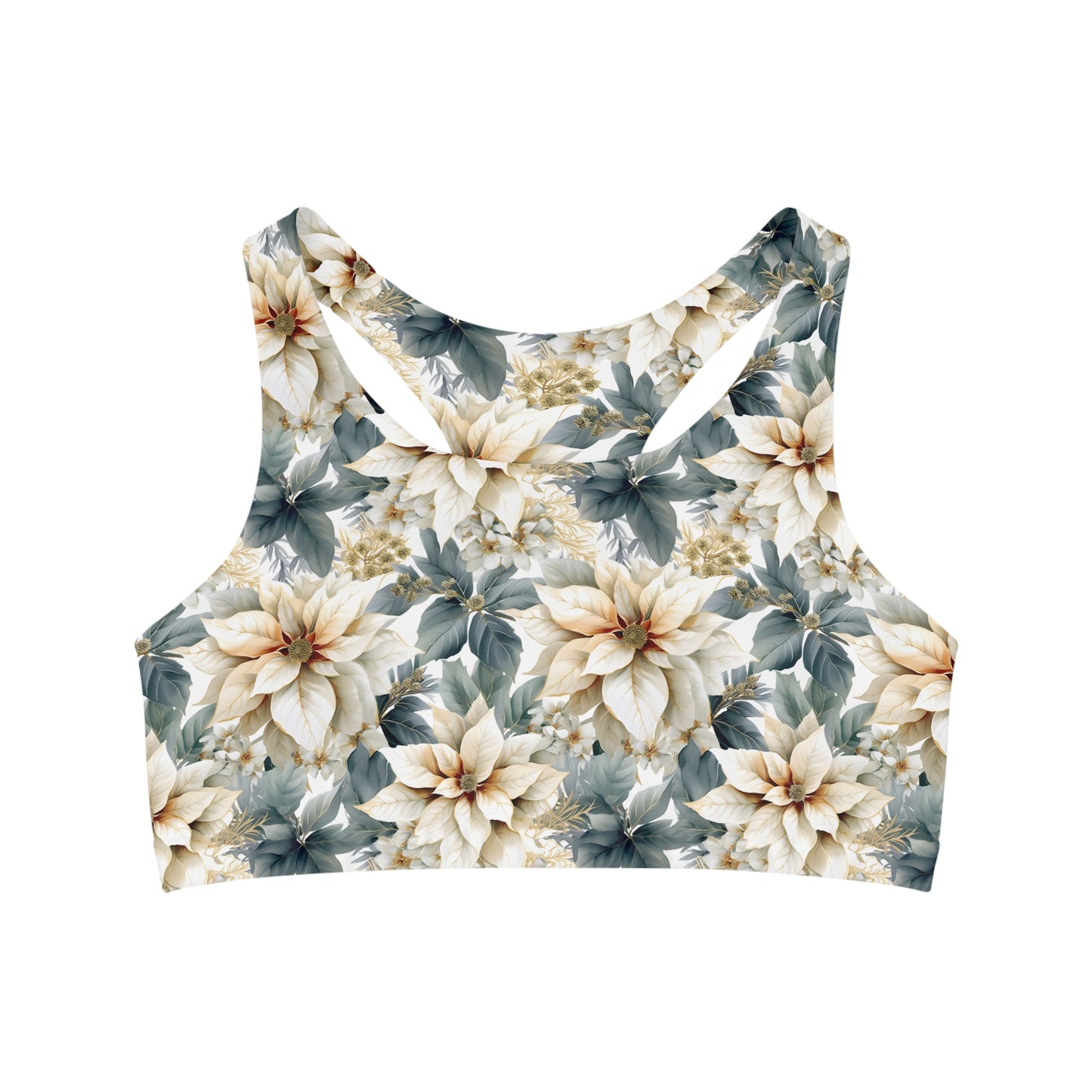 Seamless Sports Bra Poinsettia