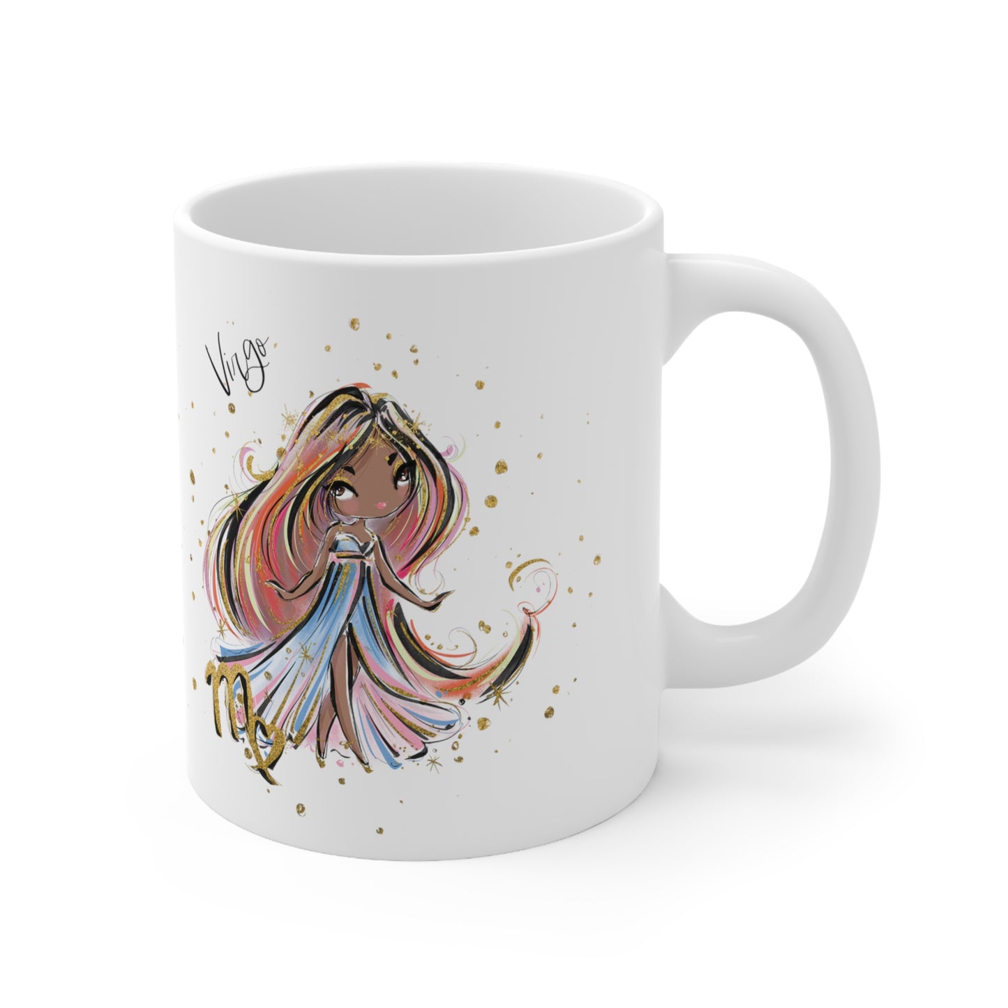 Personalised/Non Personalised Zodiac Sign, Virgo, Ceramic Mug 11oz