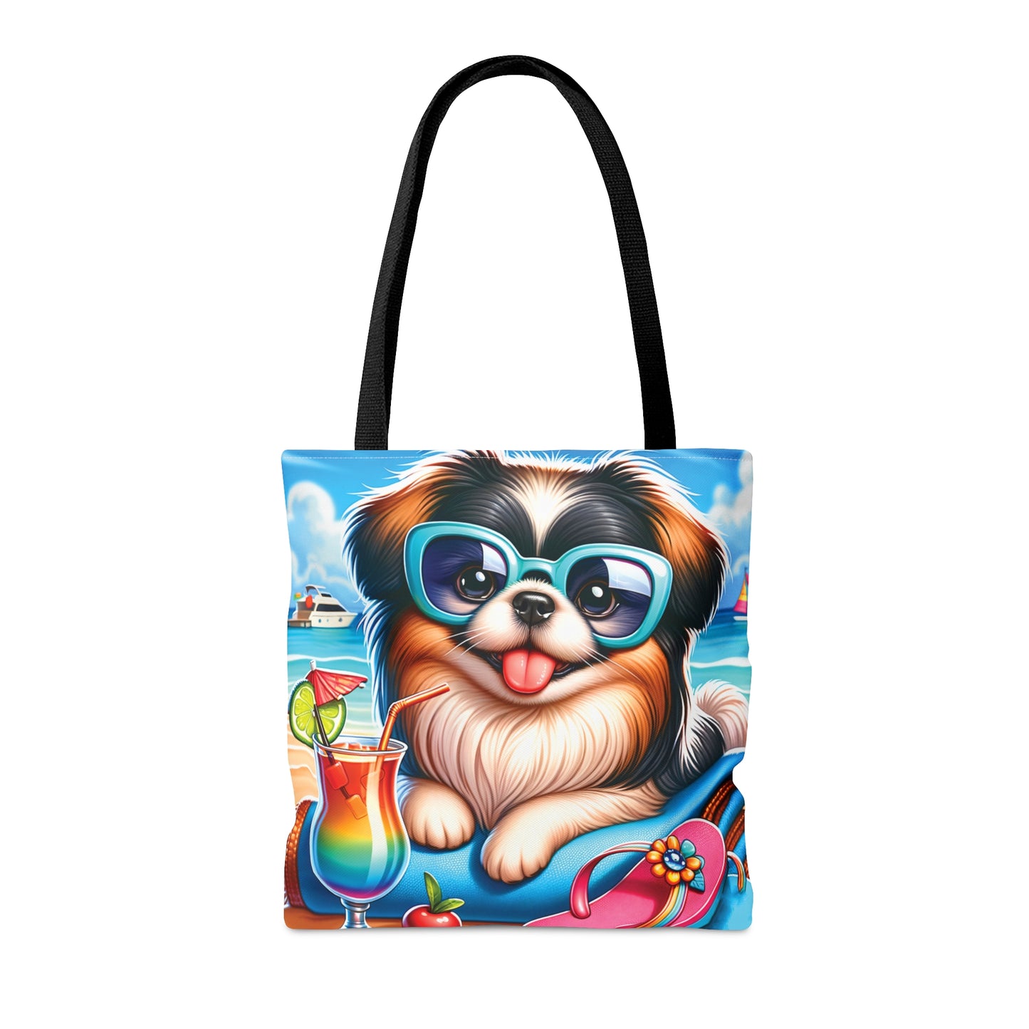 Tote Bag, Dog on Beach, Pekinese, Tote bag,  awd-1230