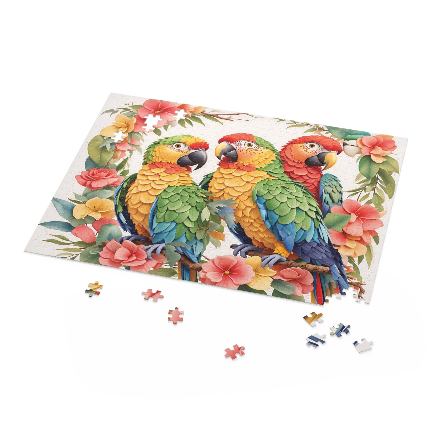 Personalised/Non-Personalised Puzzle, Parrots (120, 252, 500-Piece)