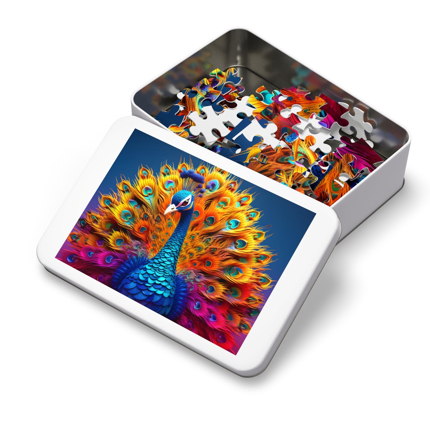 Jigsaw Puzzle, Peacock, Personalised/Non-Personalised (30, 110, 252, 500,1000-Piece)