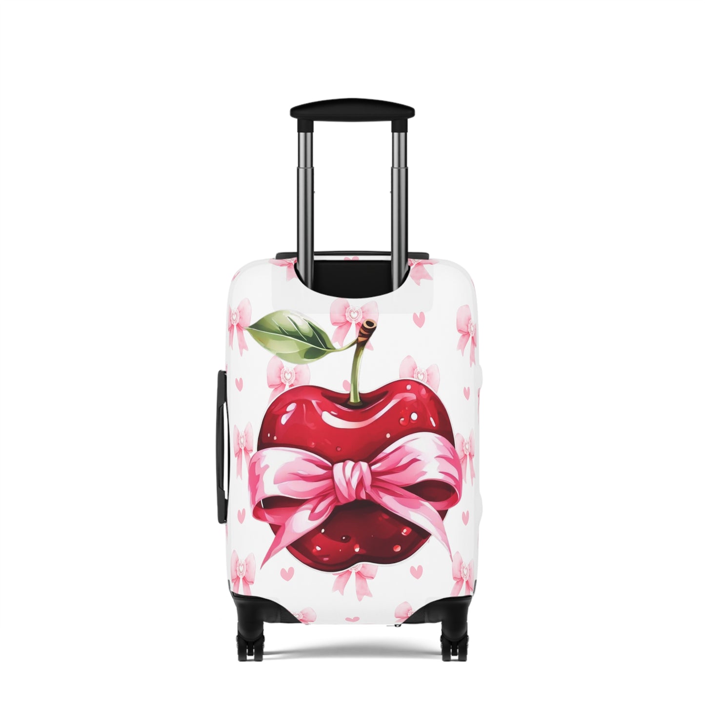 Luggage Cover, Rockabilly, Coquette, Pink Bows, Apple and Ribbon, awd-2528