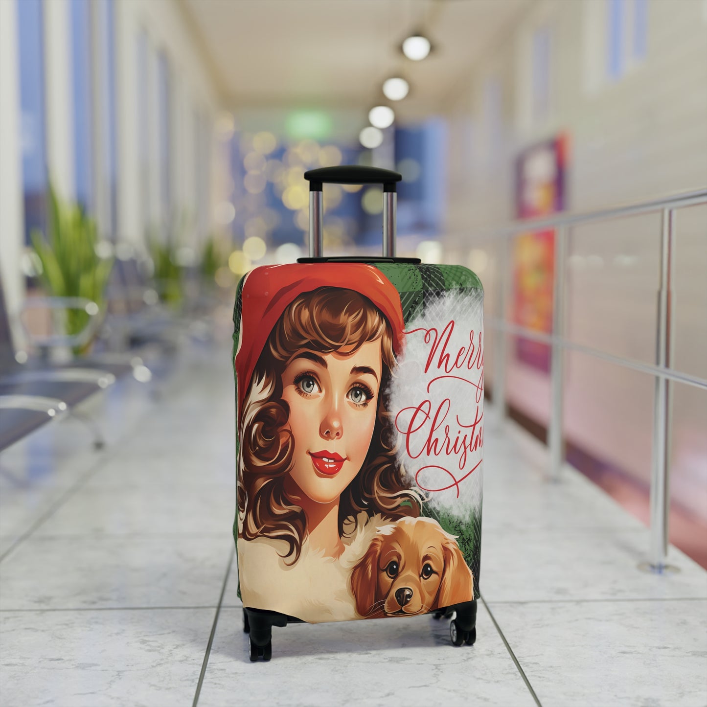 Luggage Cover, Vintage Christmas, awd-734