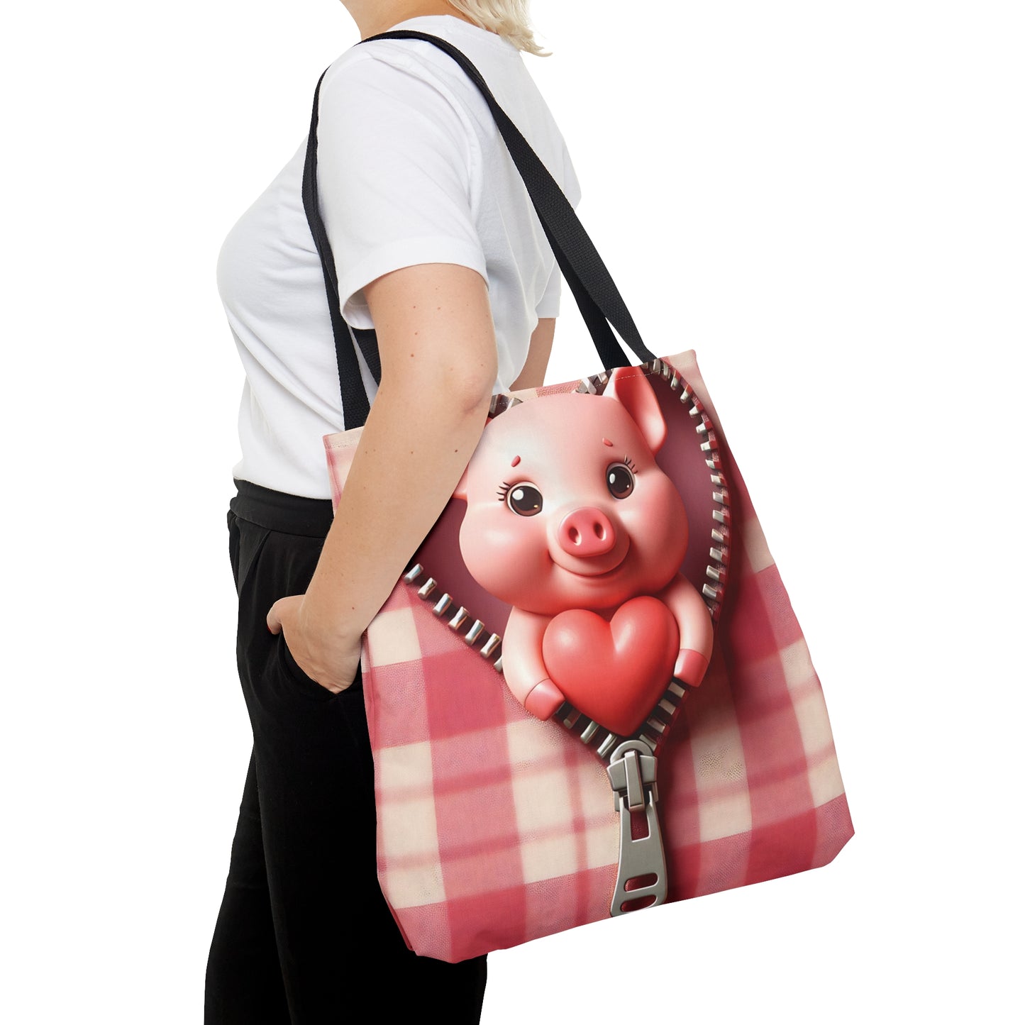 Tote Bag, Pig, Personalised/Non-Personalised Tote bag