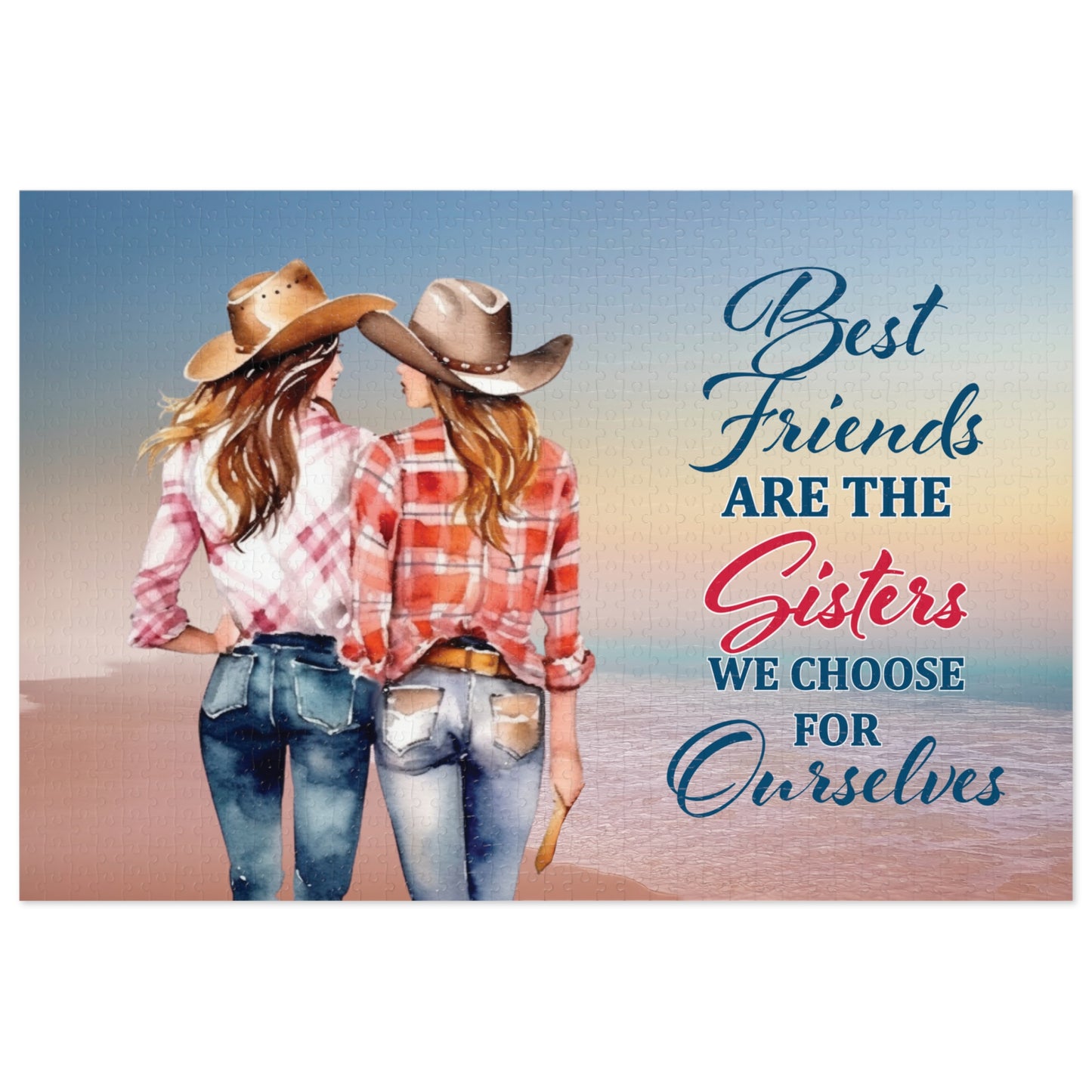 Jigsaw Puzzle, Western, Best Friends are the Sisters we Choose for Ourselves, Personalised/Non-Personalised (30, 110, 252, 500,1000-Piece)