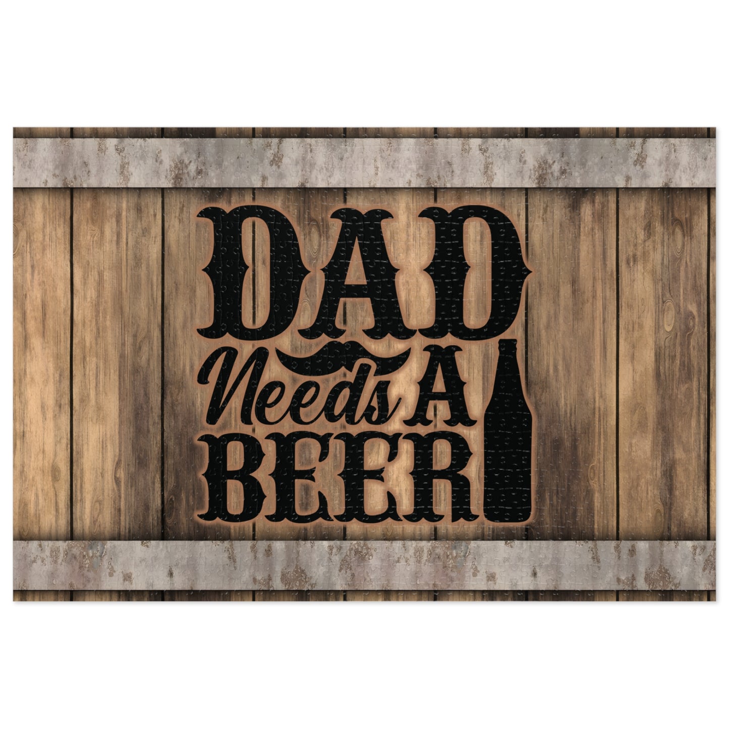 Puzzle, Dad, Dad needs a Beer, Personalised/Non-Personalised (30, 110, 252, 500,1000-Piece) awd-568