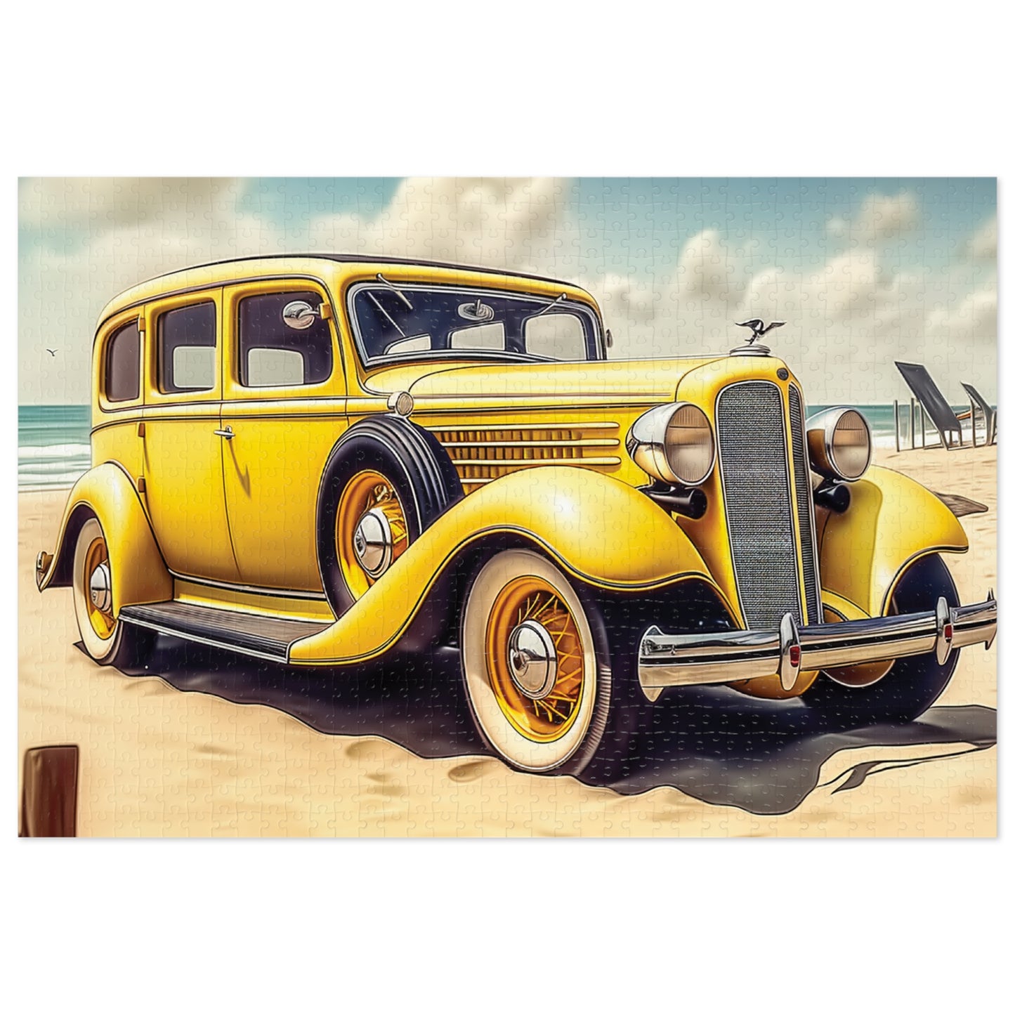 Jigsaw Puzzle, Vintage Car, Personalised/Non-Personalised (30, 110, 252, 500,1000-Piece)