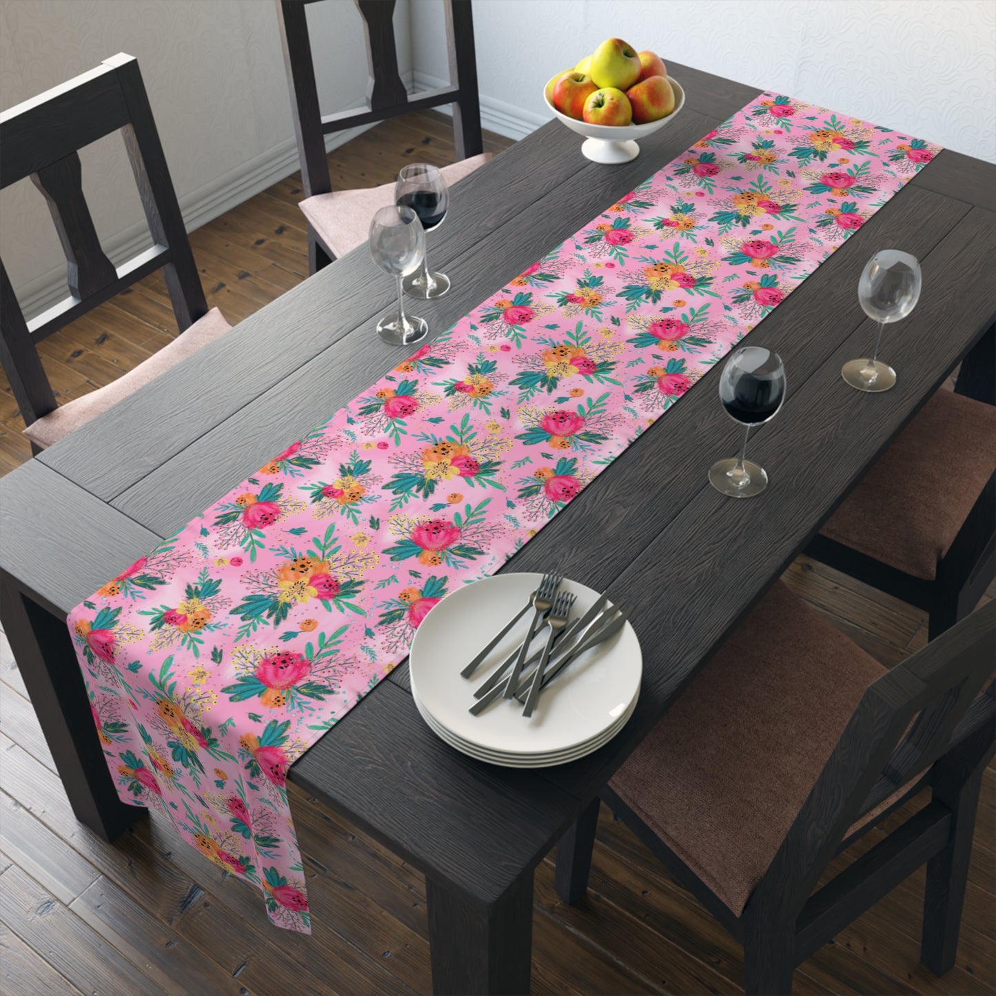 Australian Floral Table Runner, Cotton Twill and Poly Available