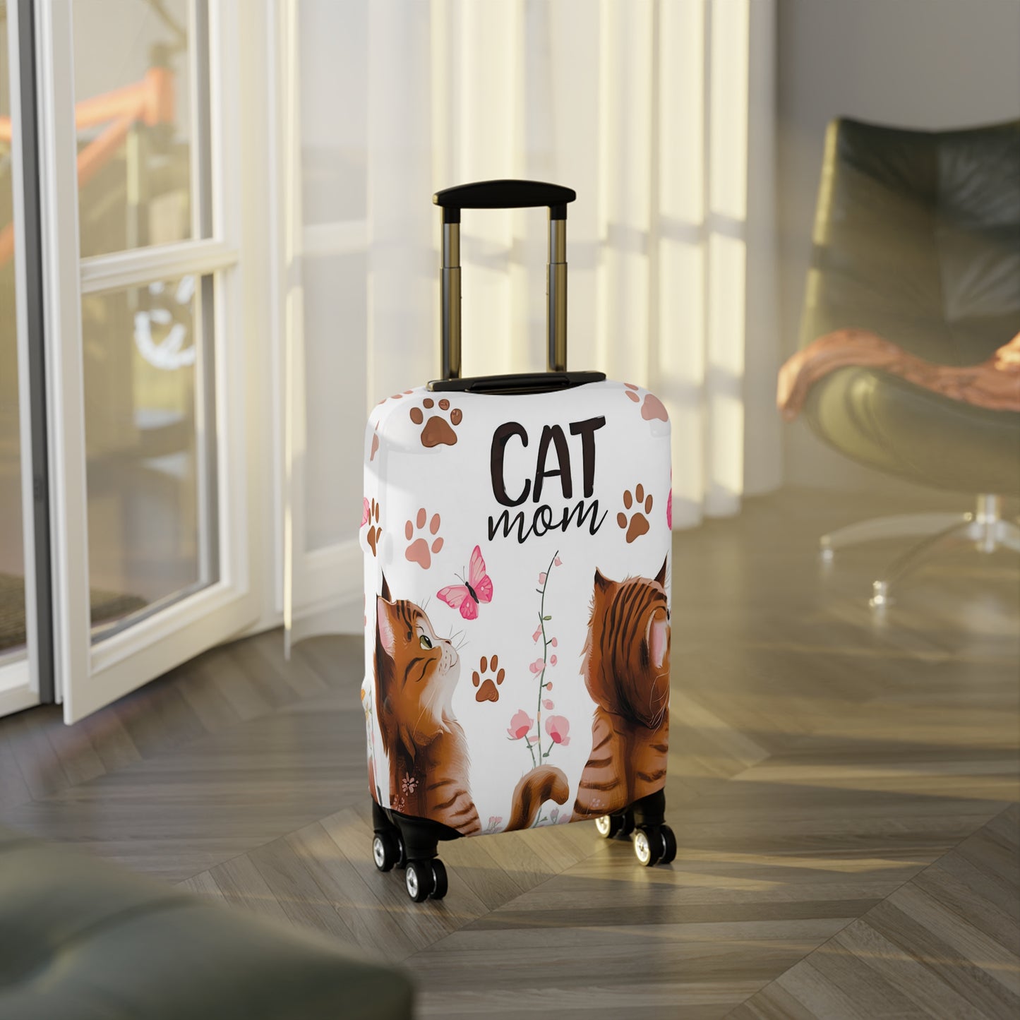 Luggage Cover, Cat Mom, awd-1472