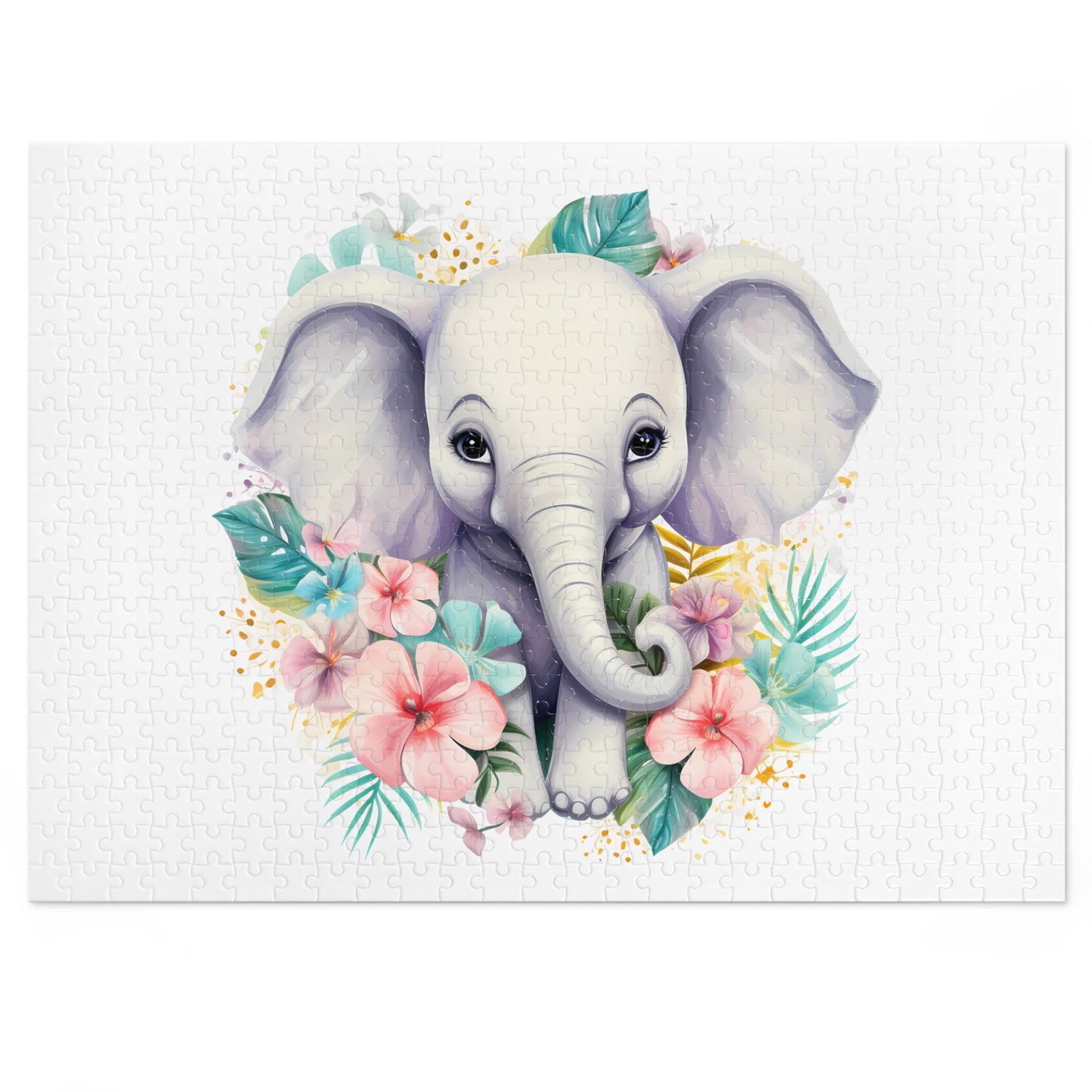 Jigsaw Puzzle, Elephant, Personalised/Non-Personalised (30, 110, 252, 500,1000-Piece)