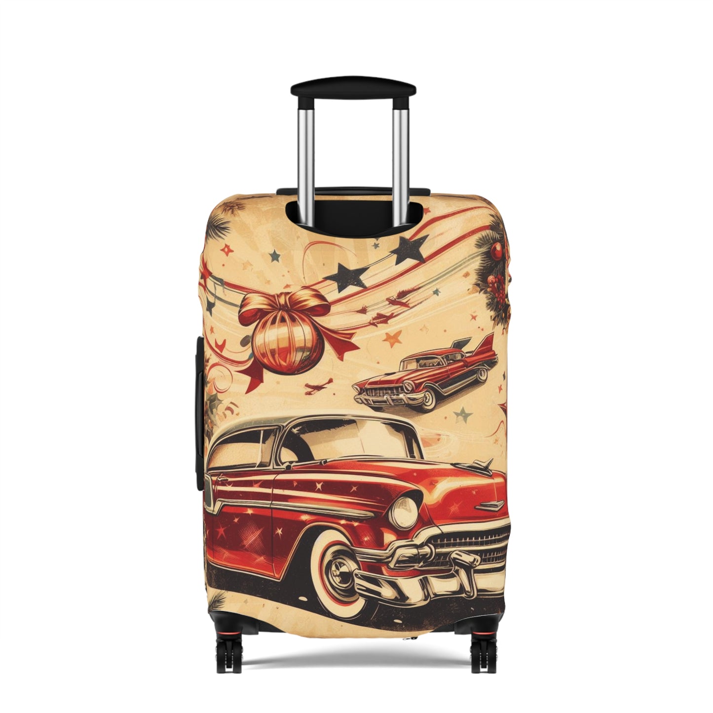 Luggage Cover, Christmas, Vintage Car