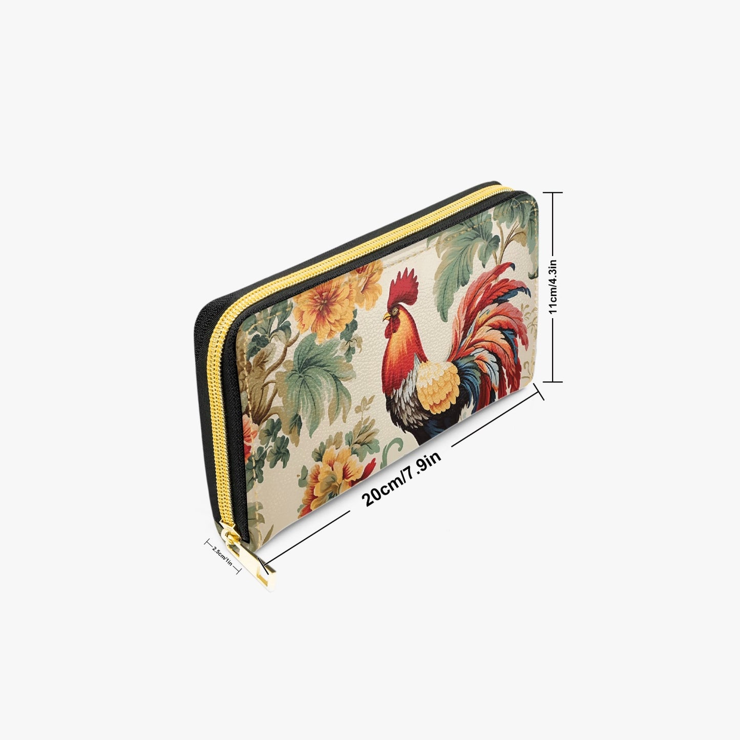 Long Type Zipper Purse - Chicken/Rooster