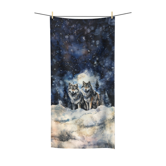 Beach Towel, Wolves, Polycotton Towel