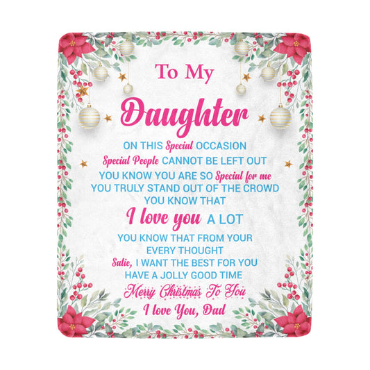 To My Daughter Ultra-Soft Micro Fleece Blanket 50"x60" (Thick)