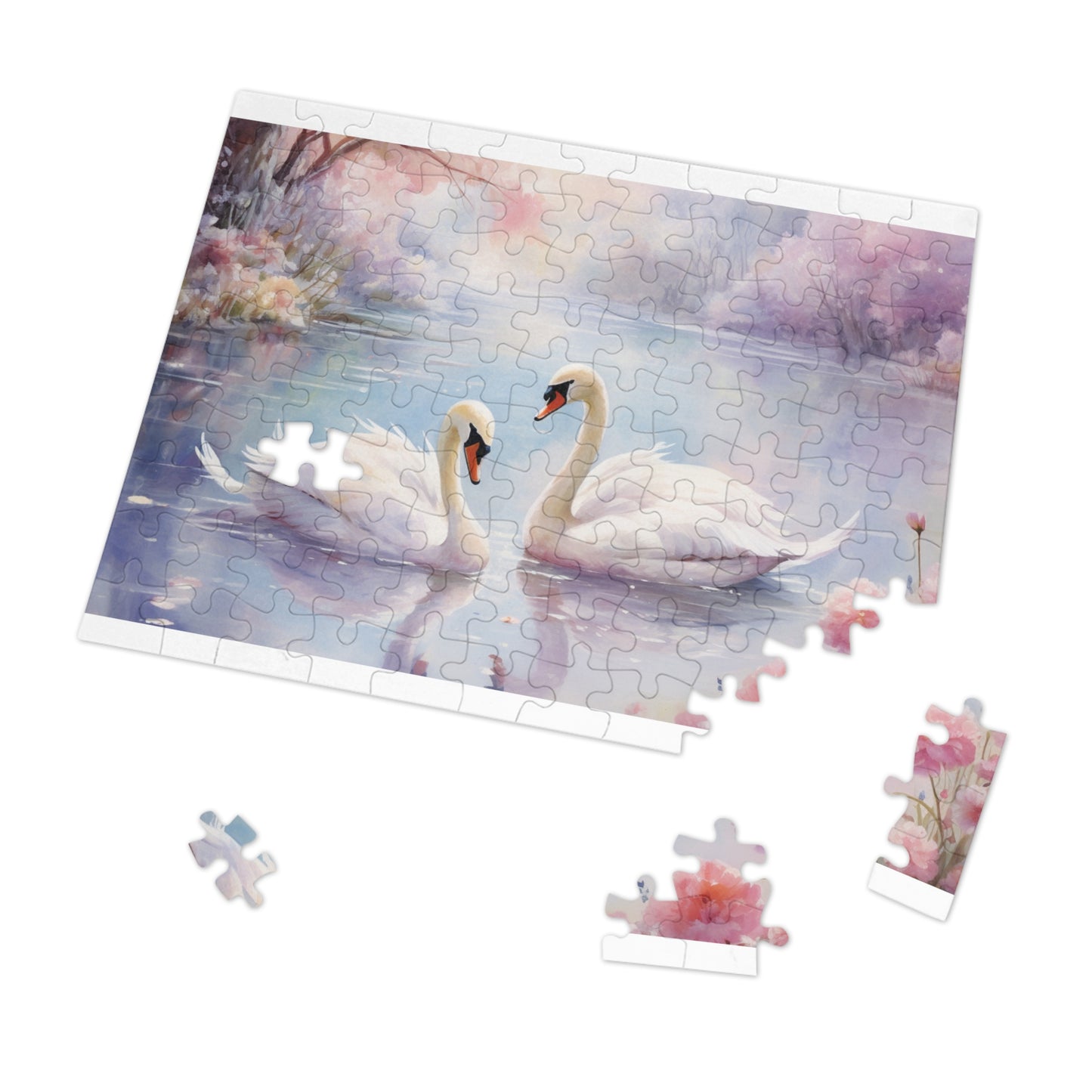 Jigsaw Puzzle, Swan, Personalised/Non-Personalised (30, 110, 252, 500,1000-Piece)