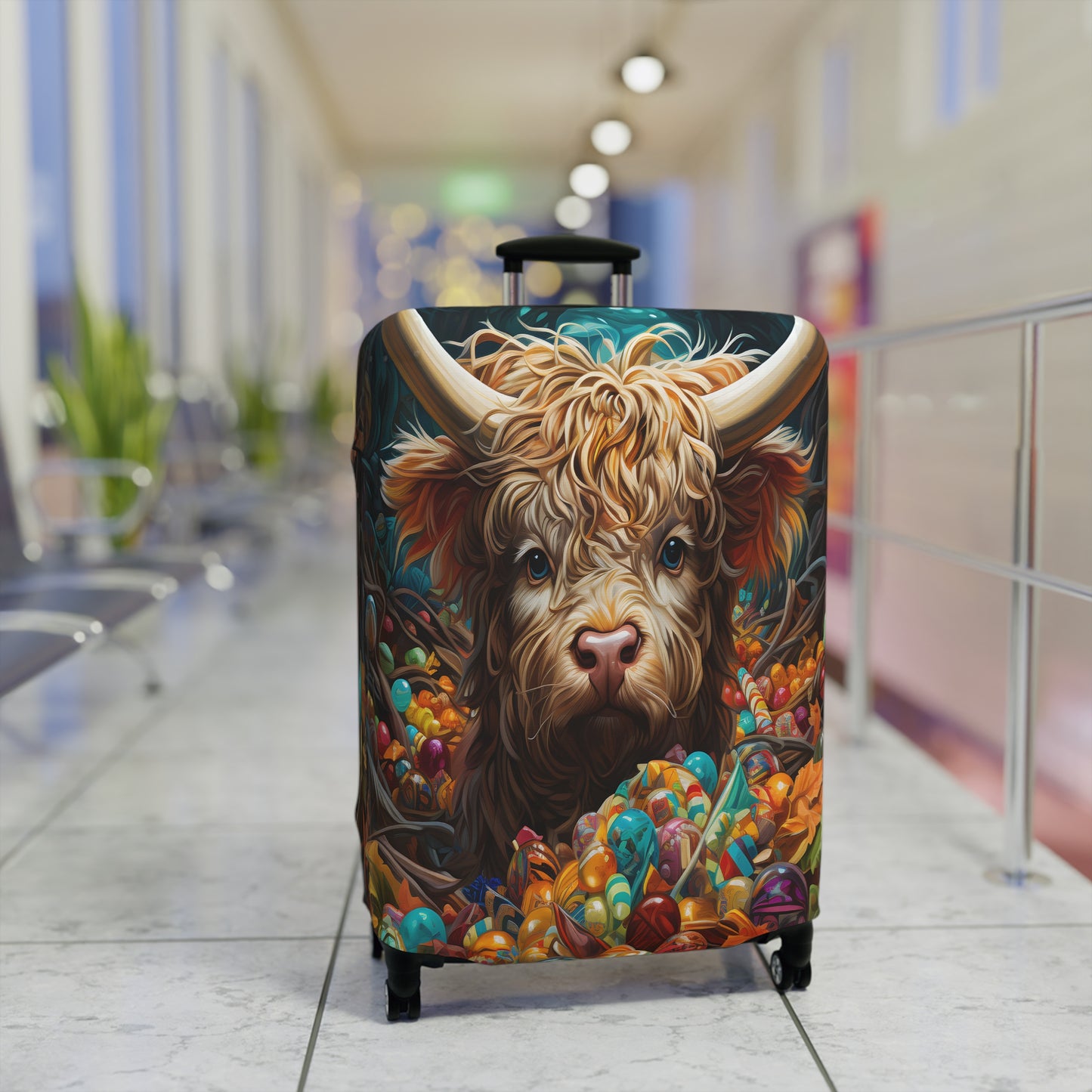 Luggage Cover, Highland Cow, awd-047