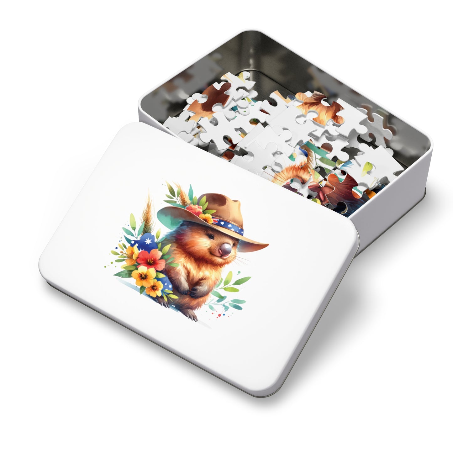 Jigsaw Puzzle in Tin, Australian Animals, Wombat, Personalised/Non-Personalised, awd-1323 (30, 110, 252, 500,1000-Piece)