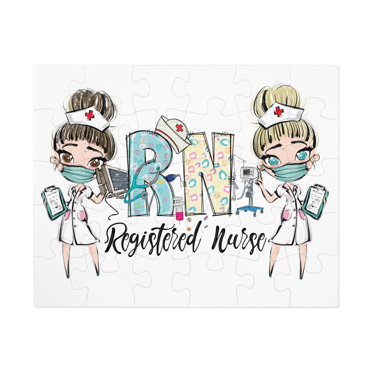 Puzzle, Nurse, RN Nurse, Registered Nurse, Personalised/Non-Personalised (30, 110, 252, 500,1000-Piece) awd-638