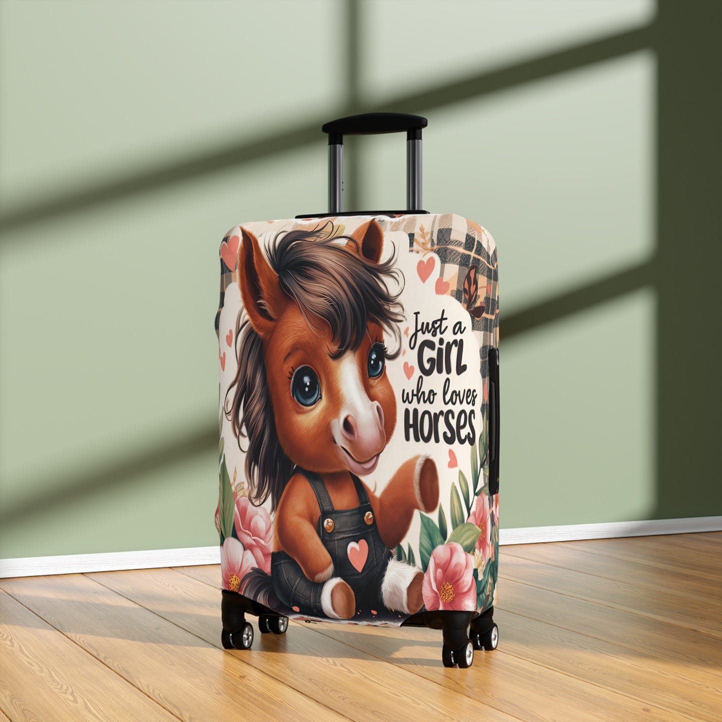 Luggage Cover, Just a Girl who Loves Horses, awd-3095