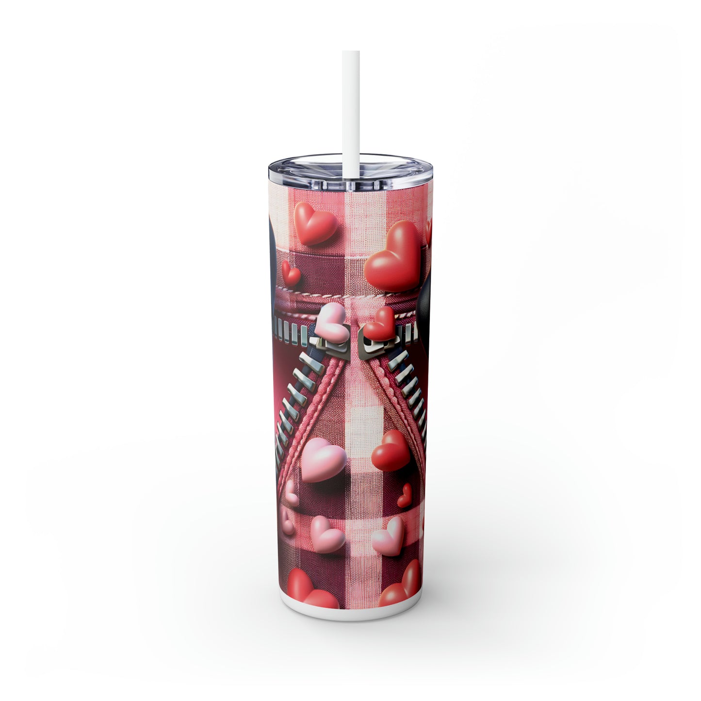 Skinny Tumbler with Straw, 20oz, Dog, Valentines Day, awd-1128