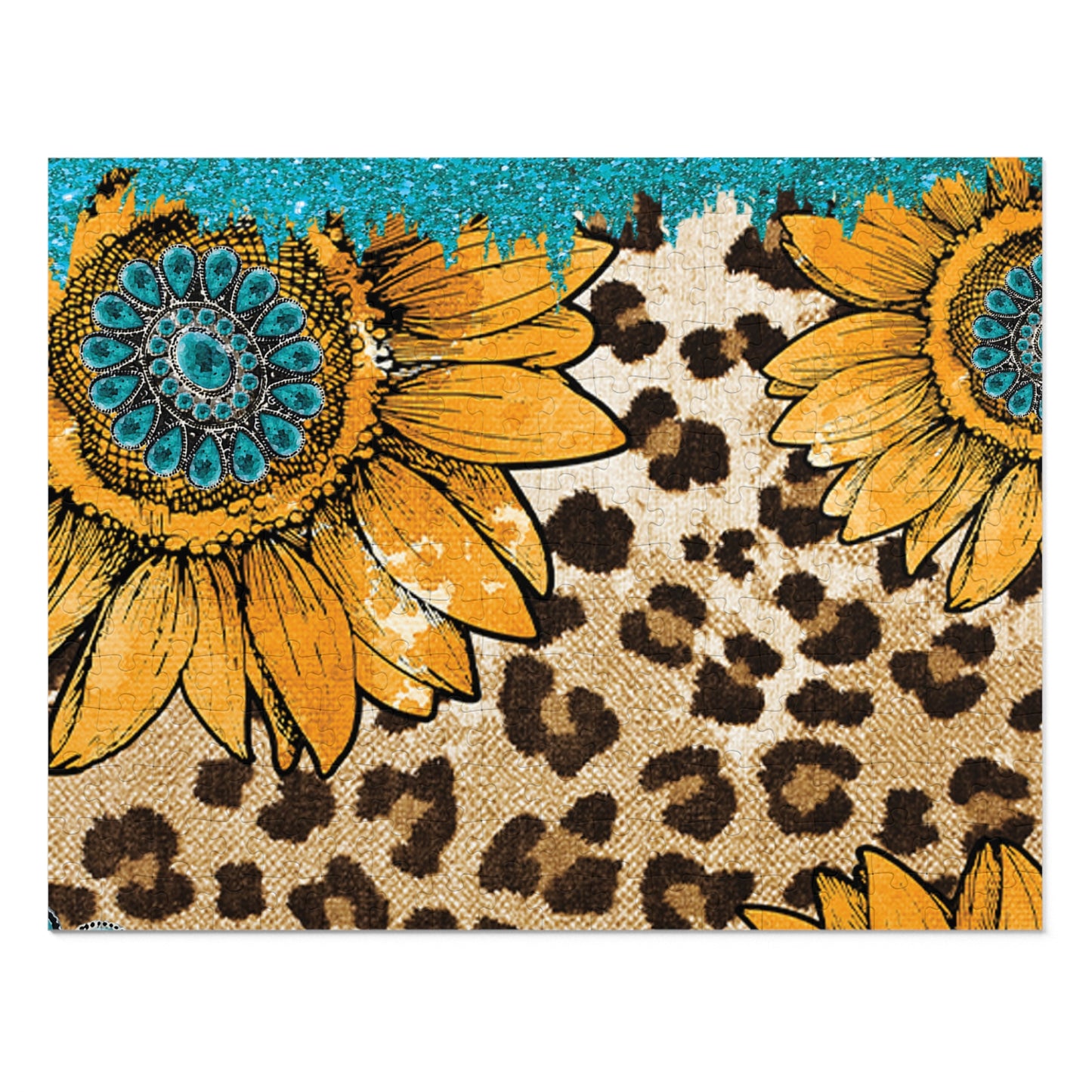 Puzzle, Western, Sunflowers, Personalised/Non-Personalised (30, 110, 252, 500,1000-Piece) awd-604