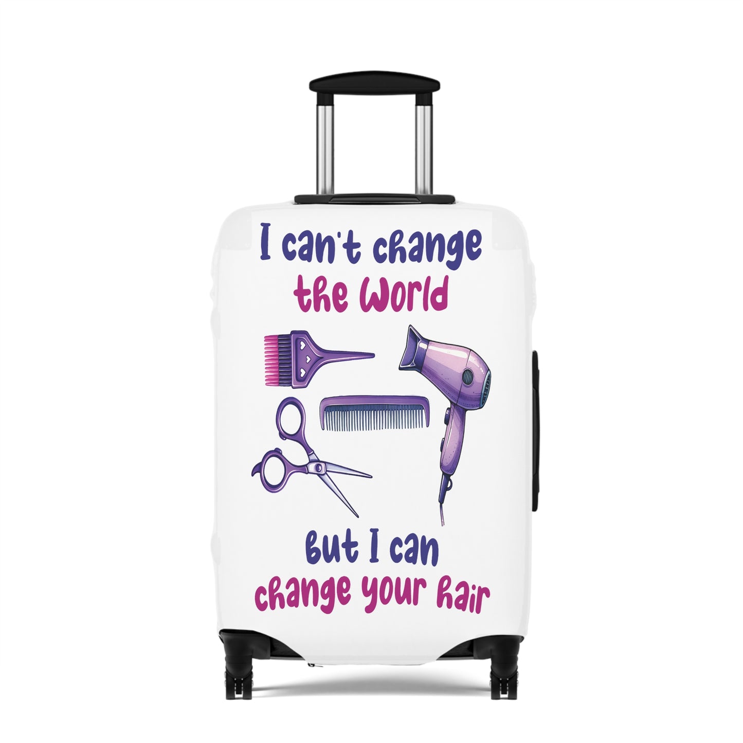 Luggage Cover, Hairdresser, I can't change the world but I can change your Hair, awd-1068