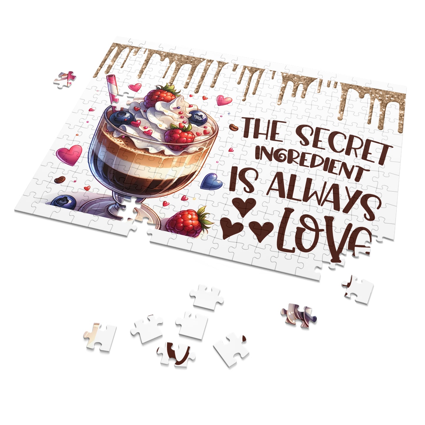 Jigsaw Puzzle, The Secret Ingredient is always Love, Personalised/Non-Personalised (30, 110, 252, 500,1000-Piece)