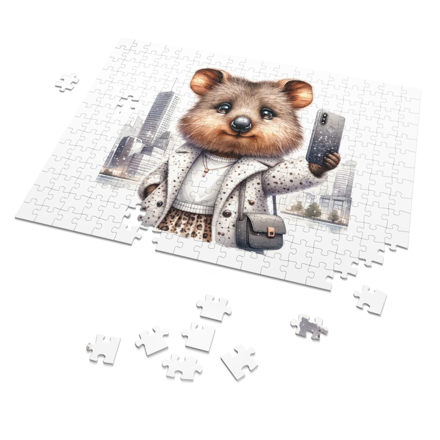 Jigsaw Puzzle in Tin, Australian Animals, Quokka, Personalised/Non-Personalised, awd-1331 (30, 110, 252, 500,1000-Piece)