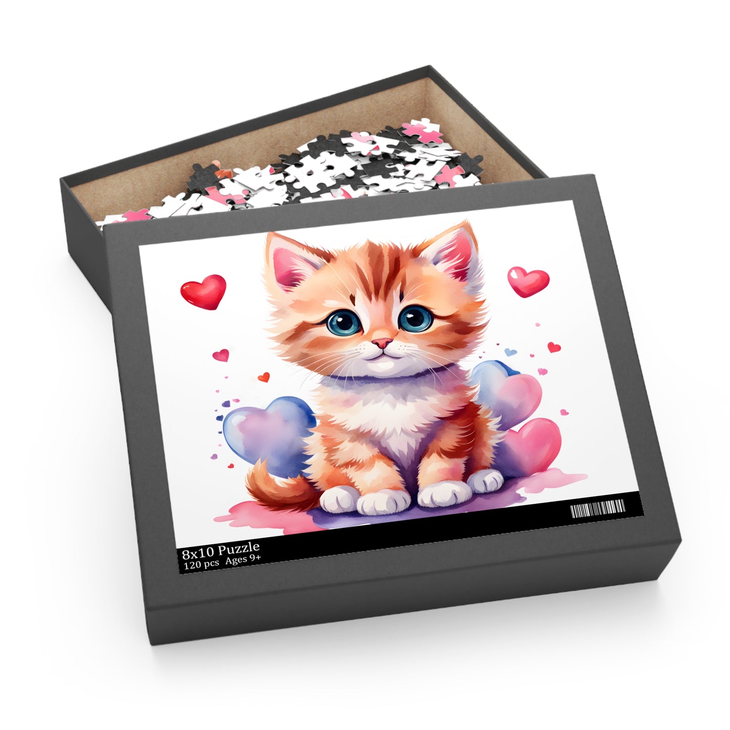 Personalised/Non-Personalised Puzzle, Cat (120, 252, 500-Piece)