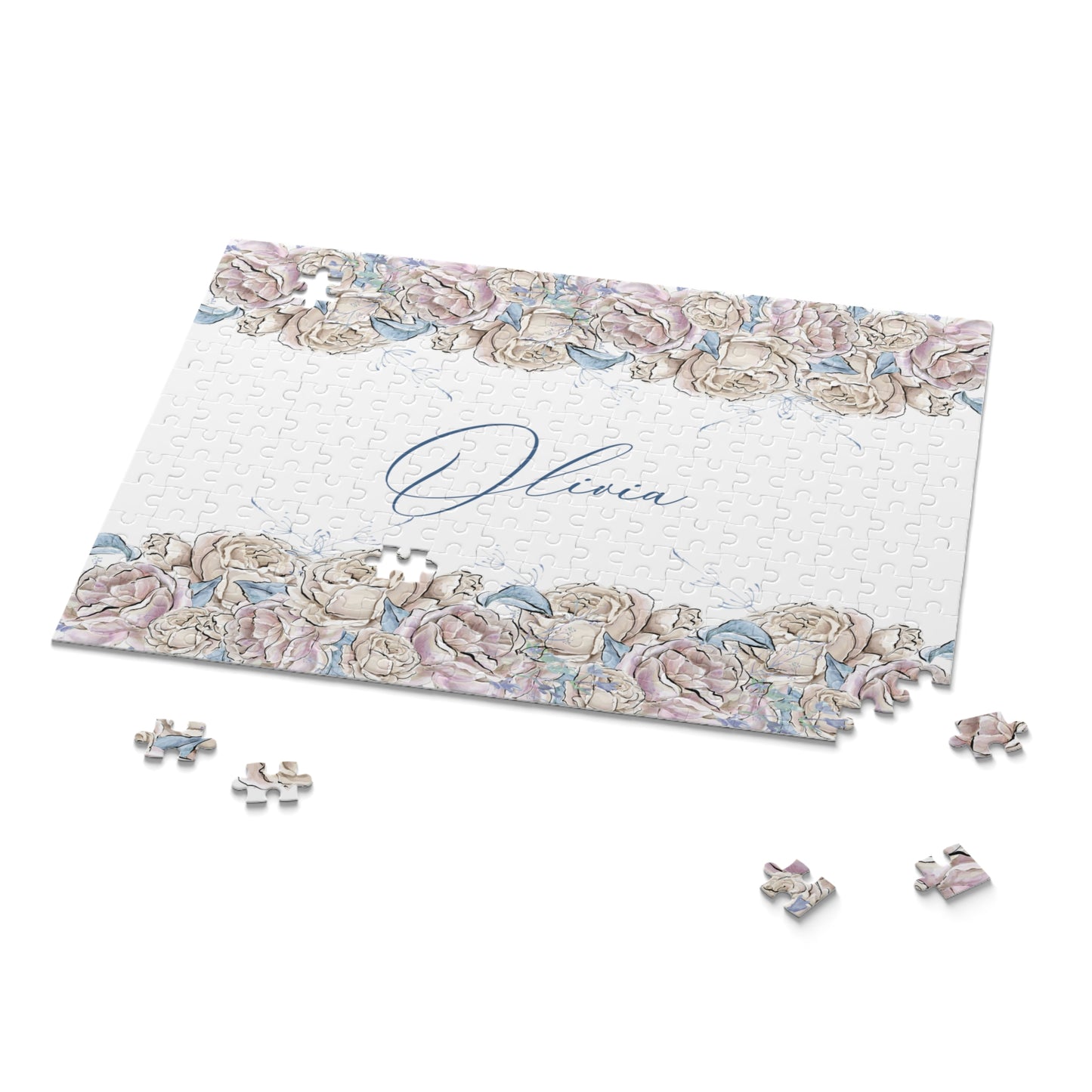 Personalised/Non-Personalised Puzzle, Romance Floral (120, 252, 500-Piece)