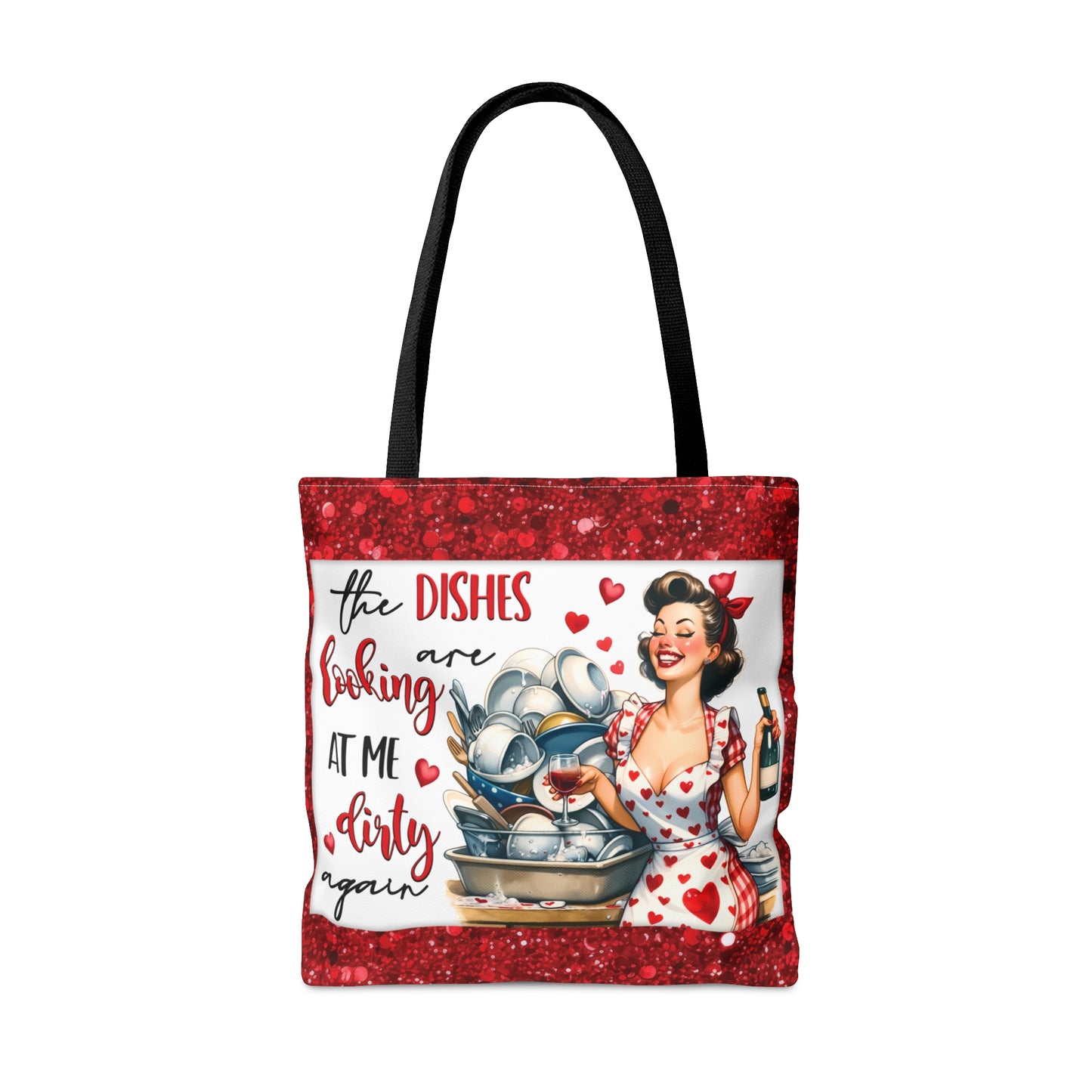 Tote Bag, Retro, The Dishes are looking at me Dirty again