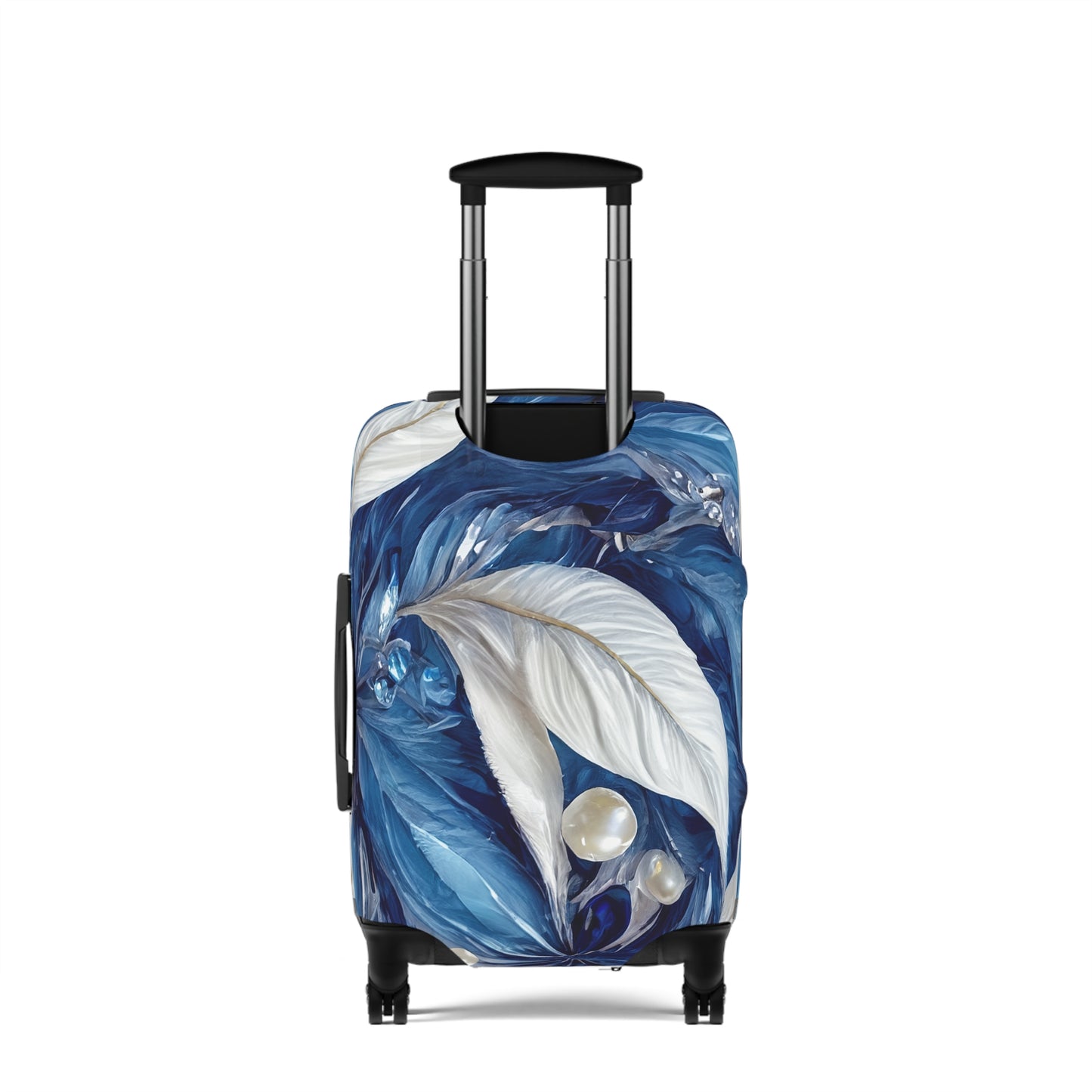 Luggage Cover, Blue Floral-2