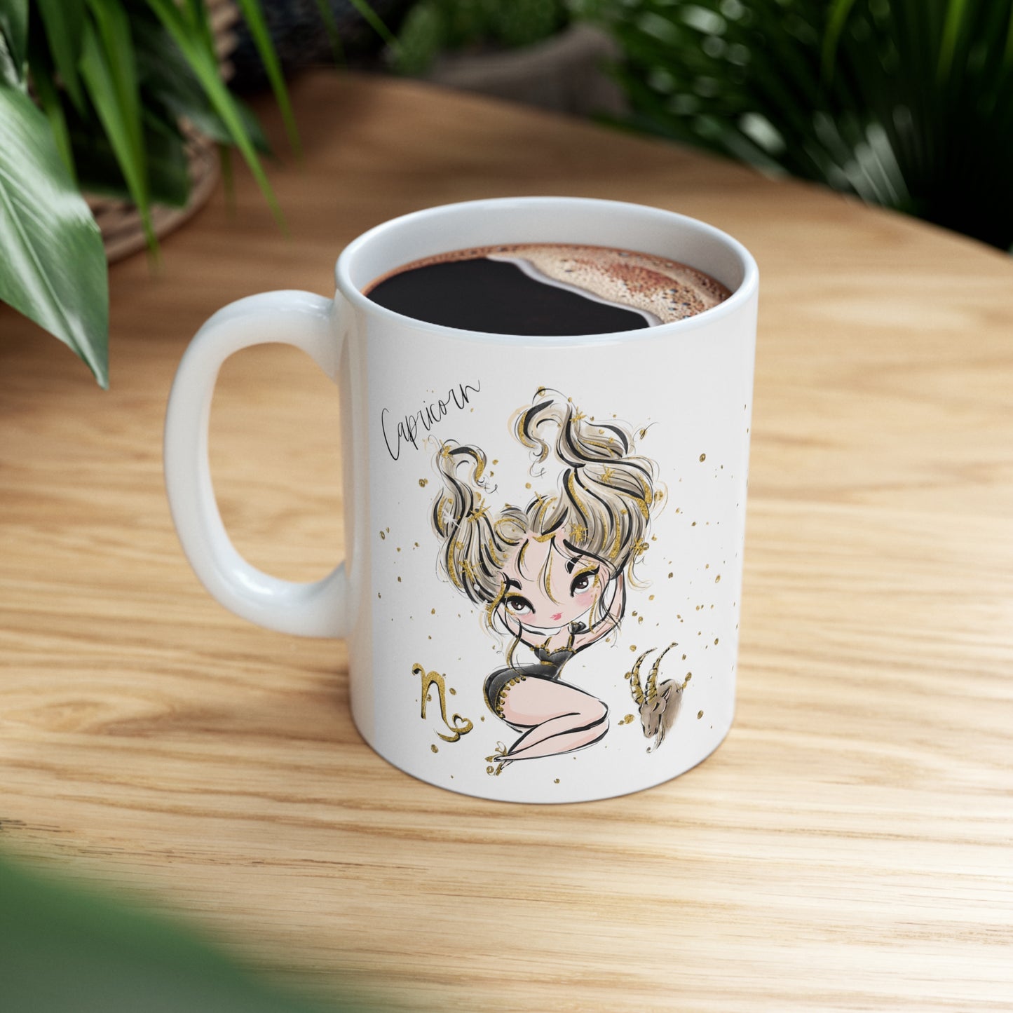 Personalised/Non Personalised Zodiac Sign, Capricorn, Ceramic Mug 11oz