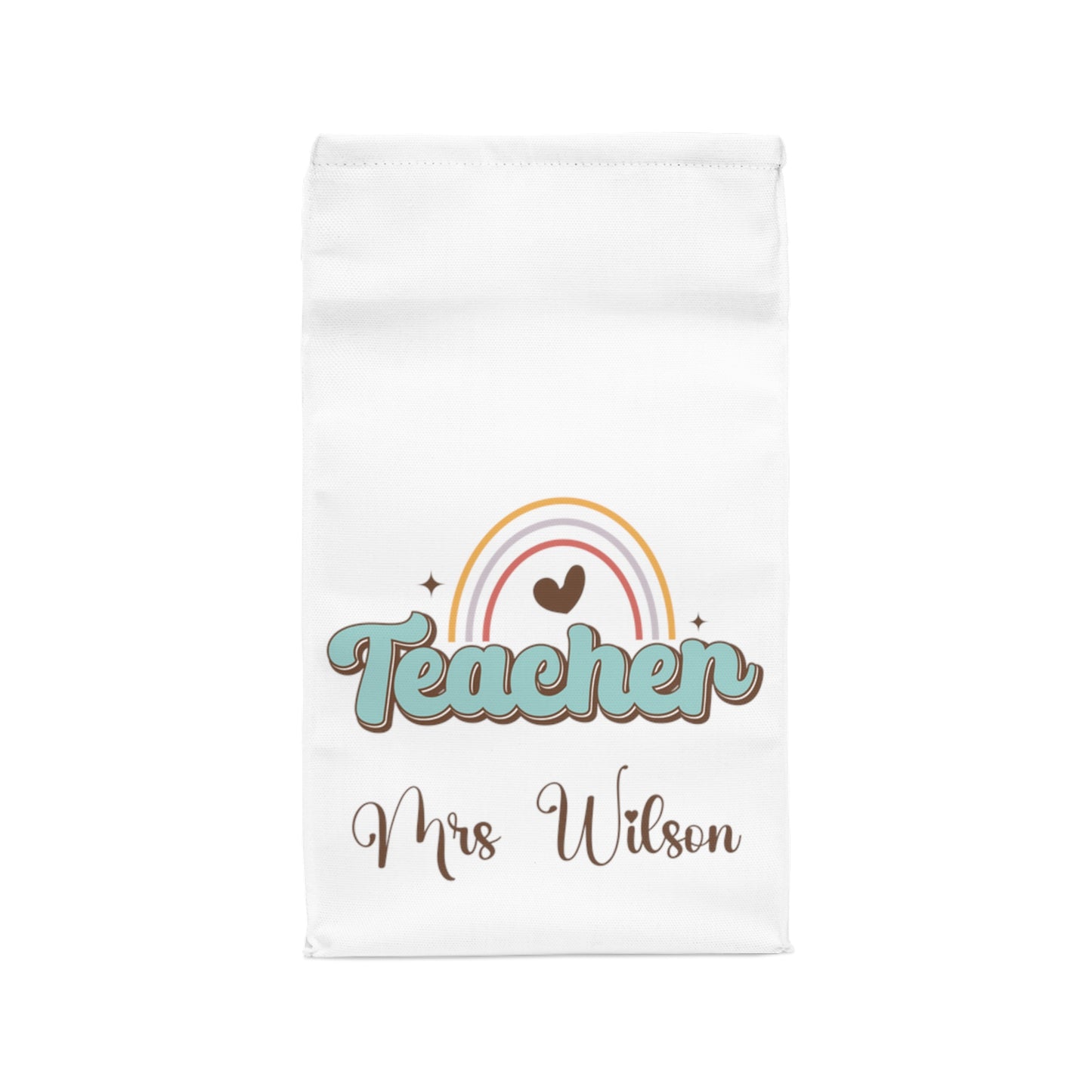 Personalised Insulated Lunch Bag, Teacher, Seeds that Grow Lunch Bag, Rainbow