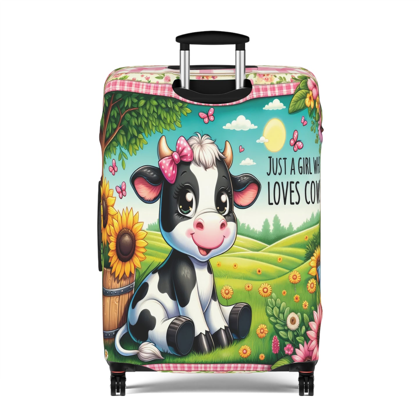 Luggage Cover, Just a Girl who Loves Cows, awd-1491