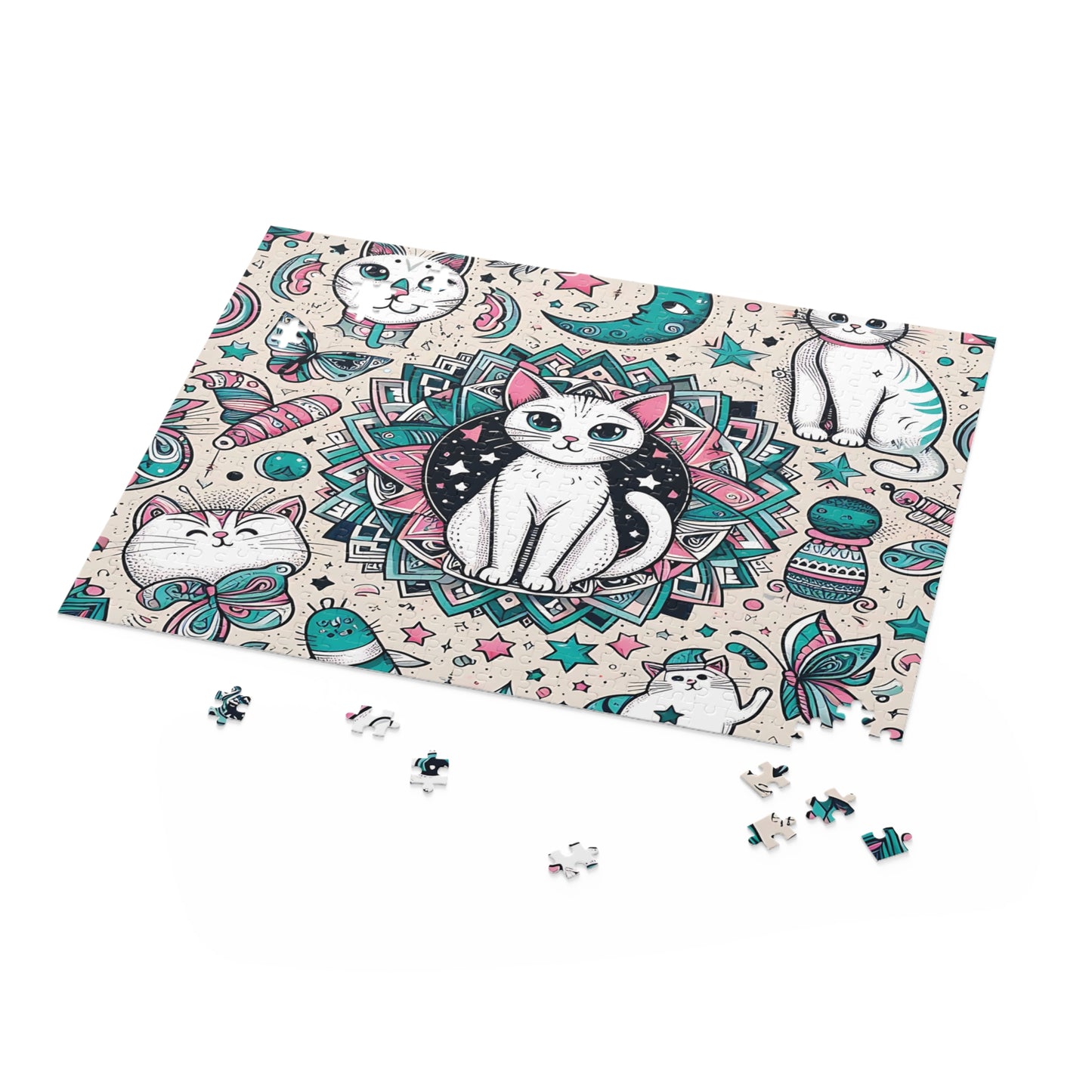 Personalised/Non-Personalised Puzzle, Cats (120, 252, 500-Piece)